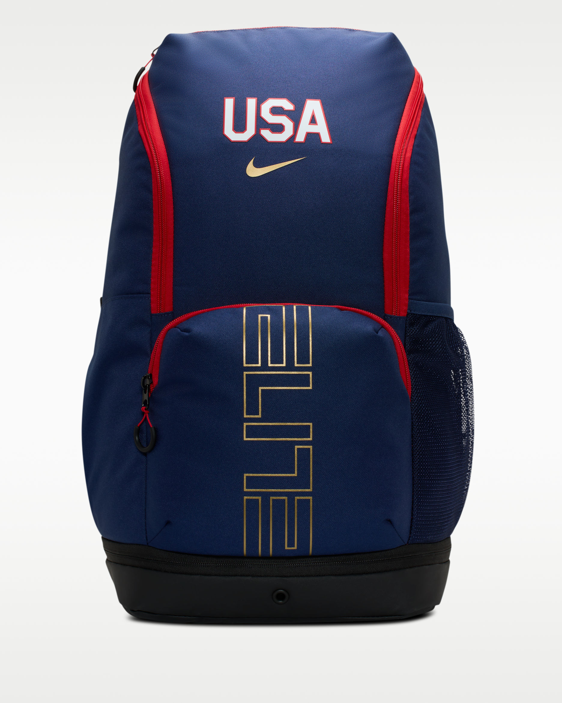 Nike Varsity Elite USA Printed Basketball Backpack (32L) - Midnight Navy/Black/Metallic Gold