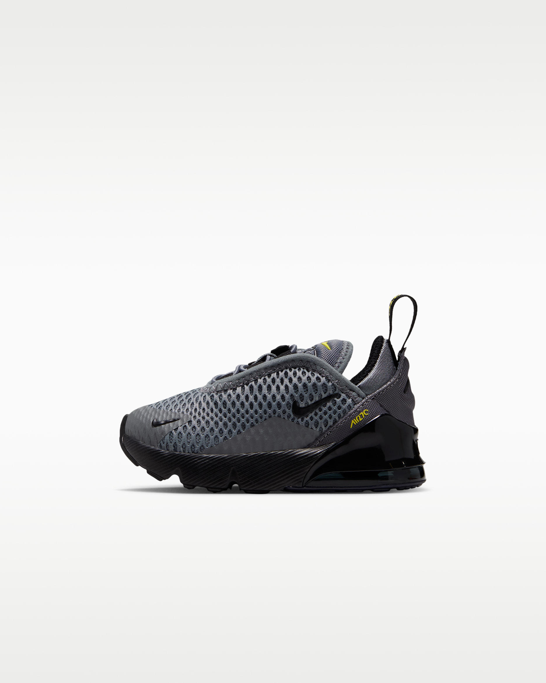 Nike Air Max 270 Baby/Toddler Shoe - Smoke Grey/Chrome Yellow/Dark Smoke Grey/Black