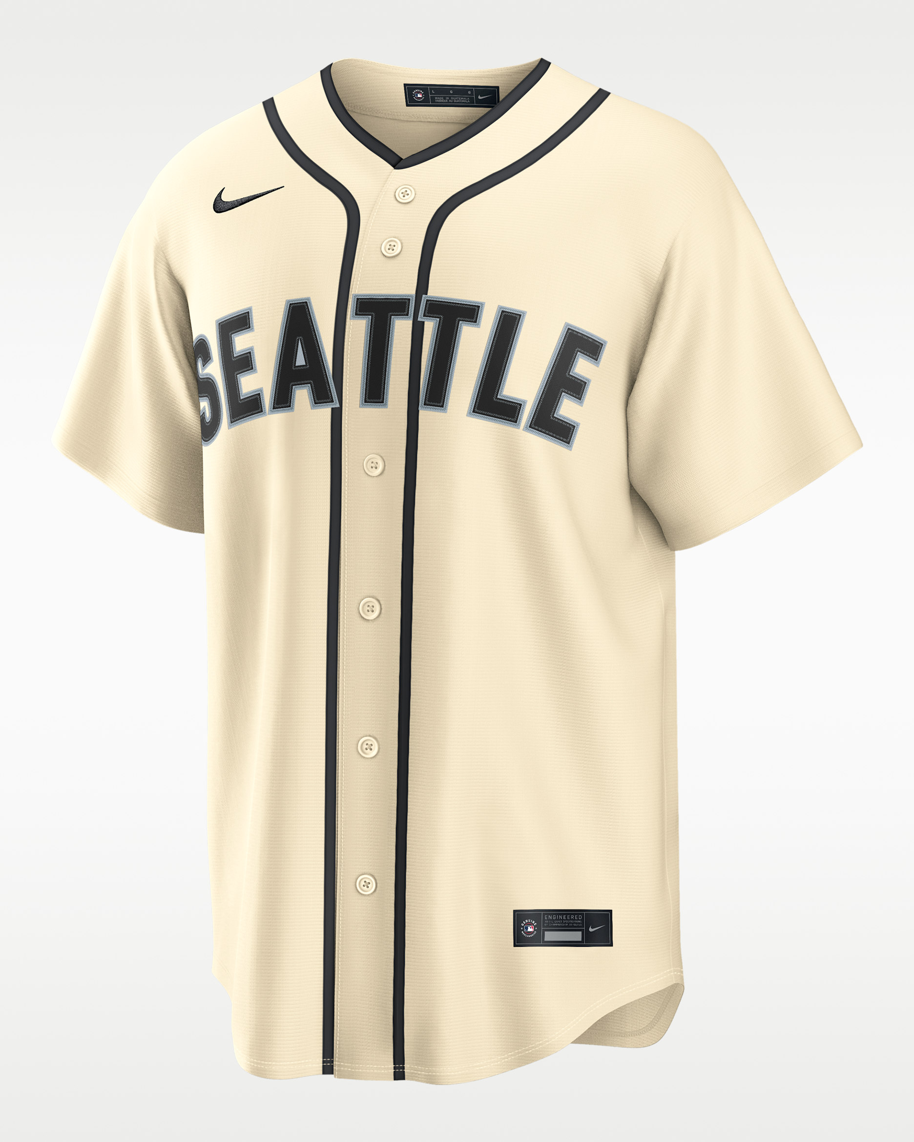 Cal Raleigh Seattle Mariners Men's Nike MLB Replica Jersey - Cream