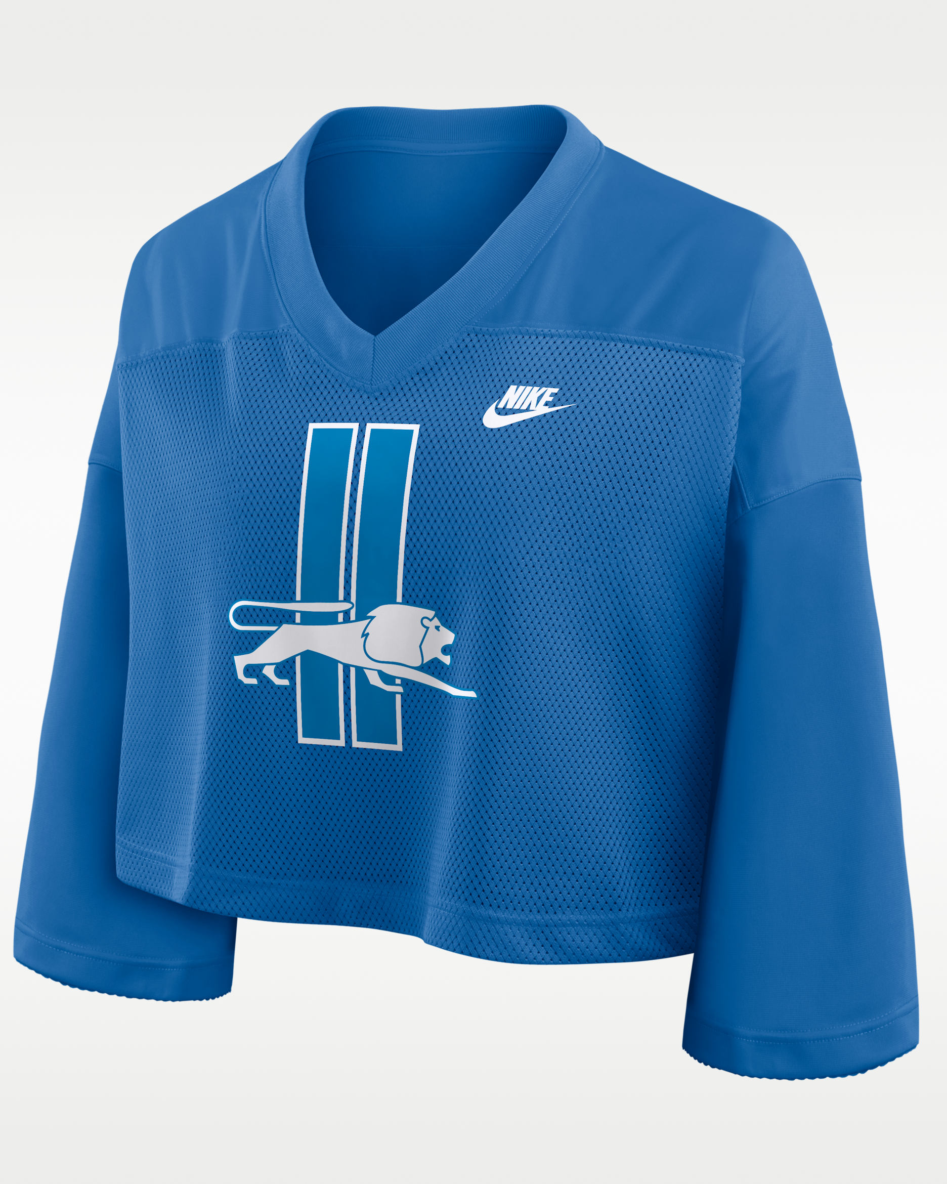 Detroit Lions Rewind Fashion Women's Nike Dri-FIT NFL Cropped Jersey - Blue