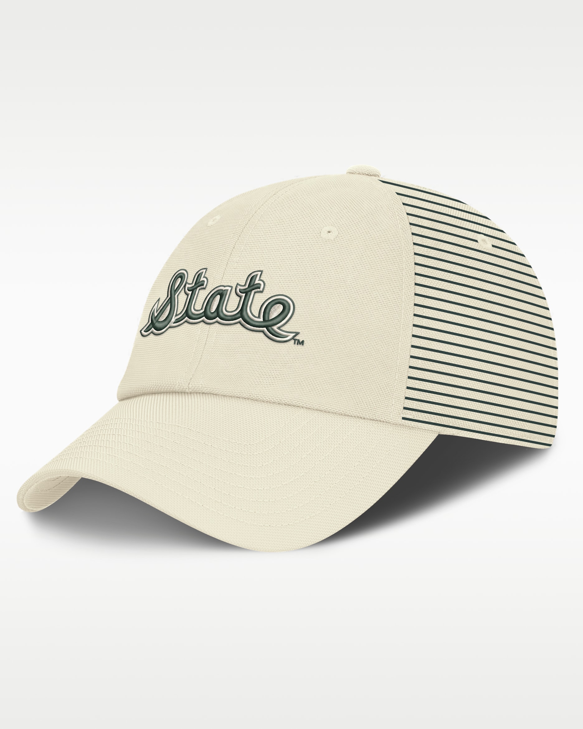 Michigan State Denim Club Men's Nike College Adjustable Hat - White