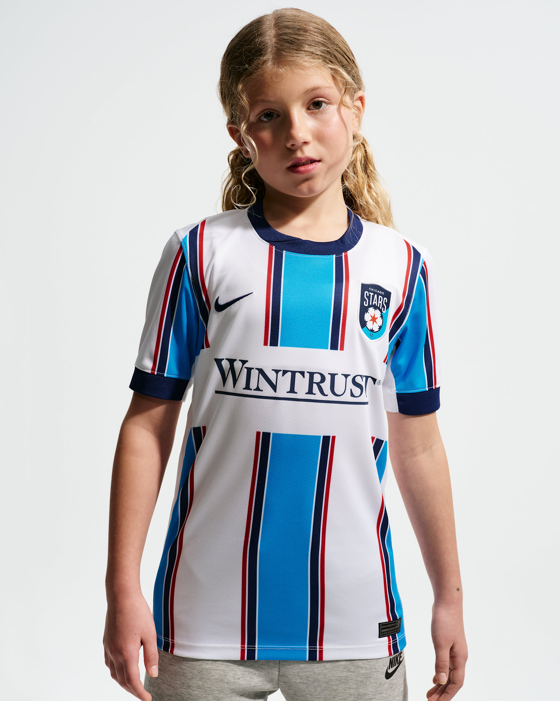 Chicago Stars Stadium Edition Big Kids' Nike Dri-FIT Replica Jersey - Blue Glow