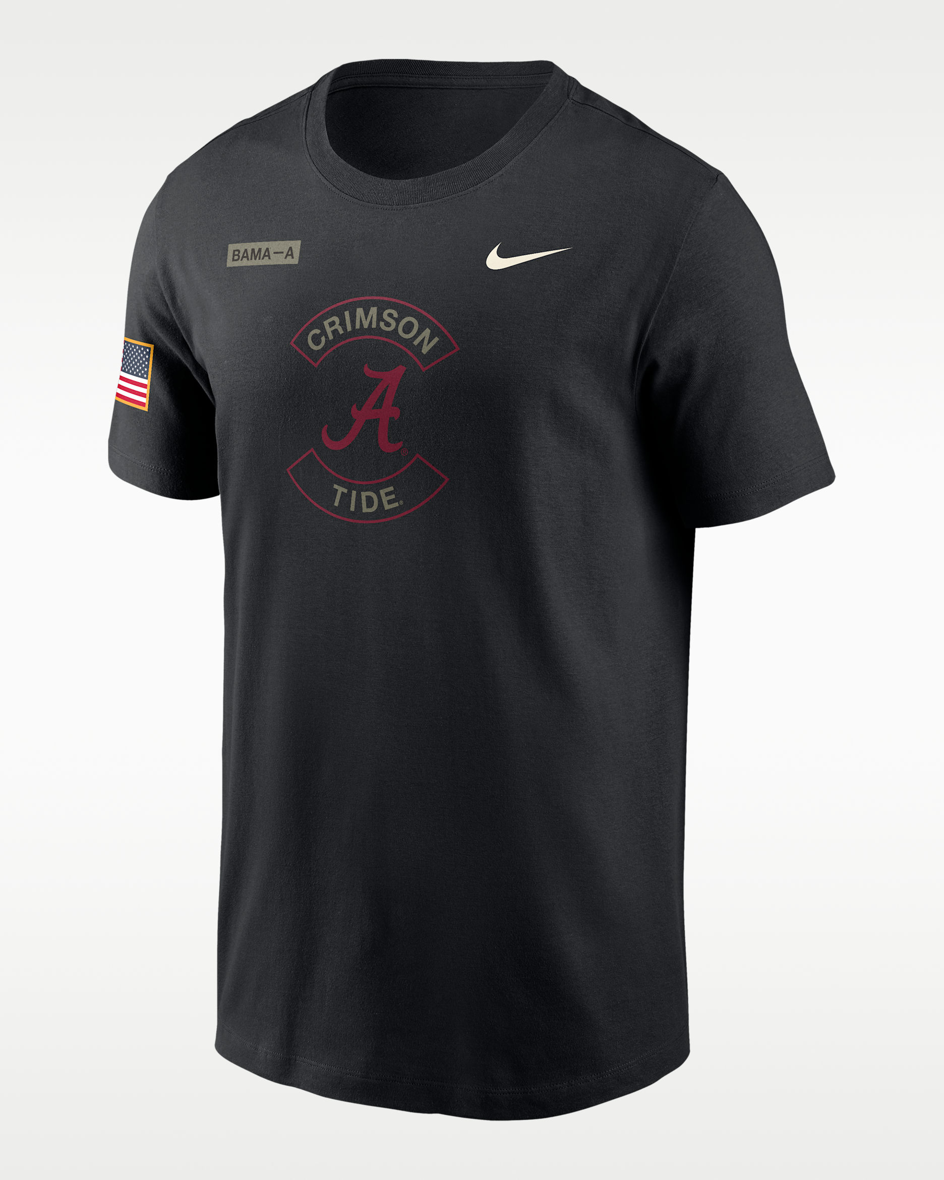 Playera universitaria Nike Dri-FIT para hombre Alabama Military Appreciation - Negro