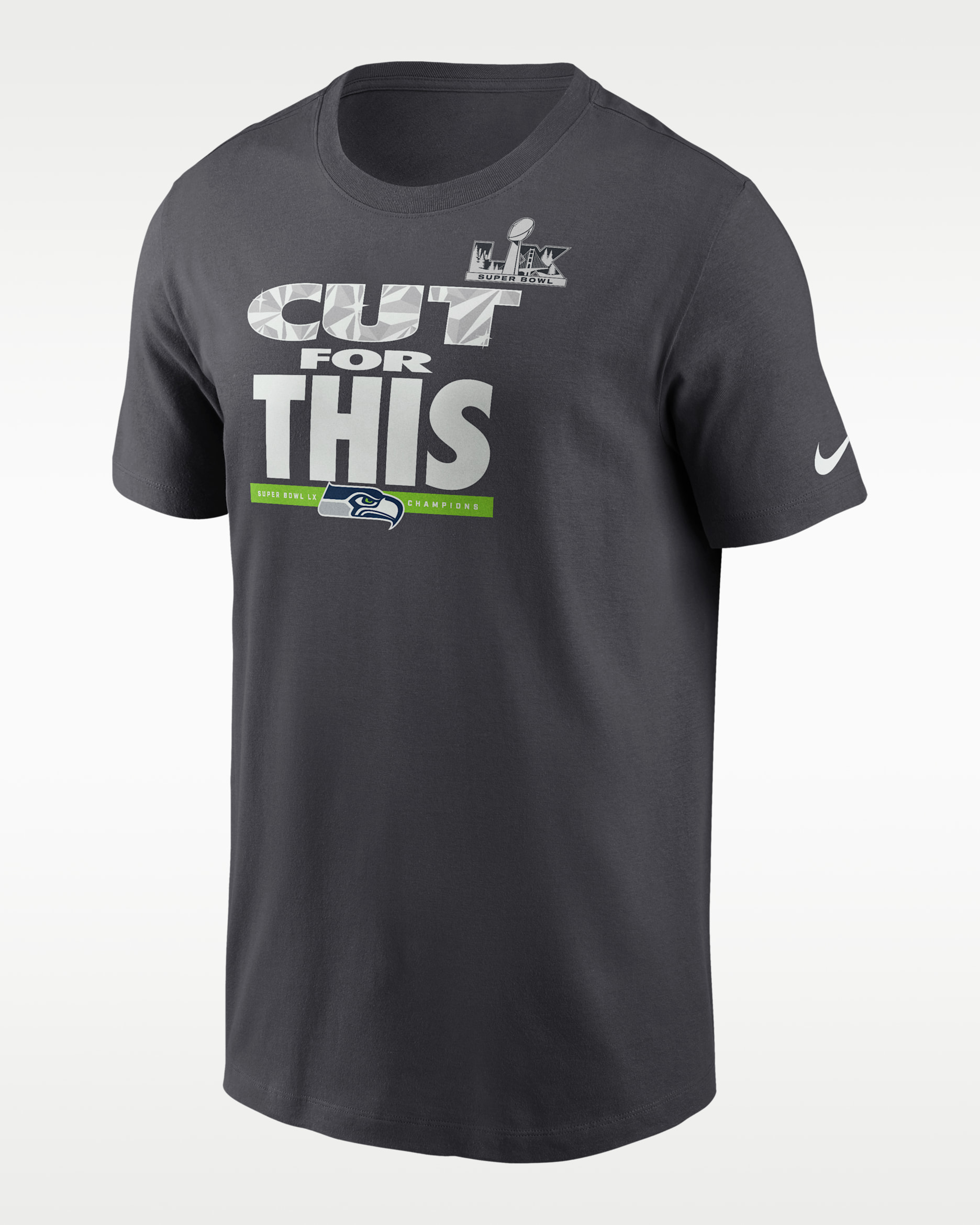 Seattle Seahawks Super Bowl LX Champions Pickoff Move Parade Men's Nike NFL T-Shirt - Anthracite