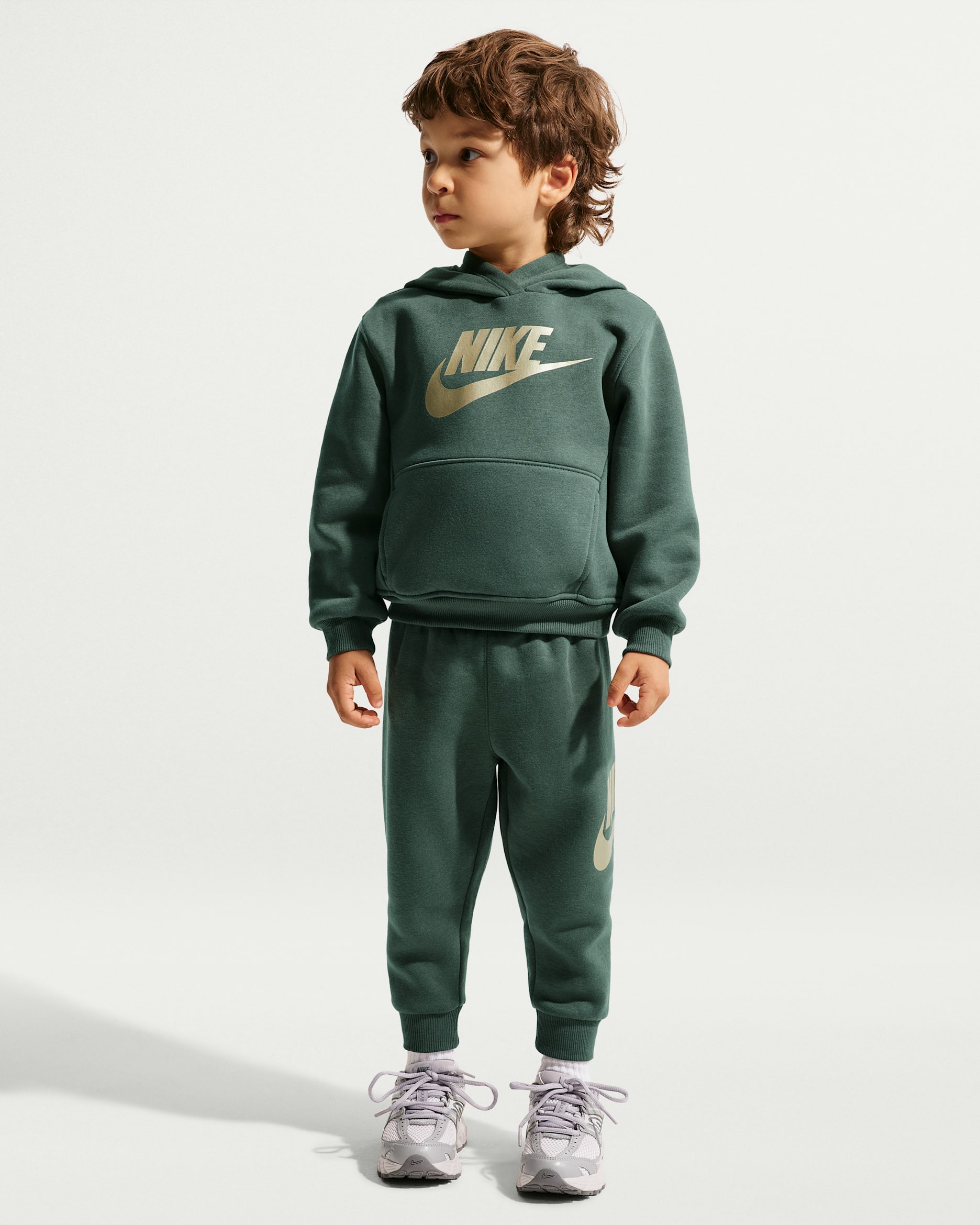 Nike Toddler 2-Piece Club Fleece Set - Camo Green/Gold