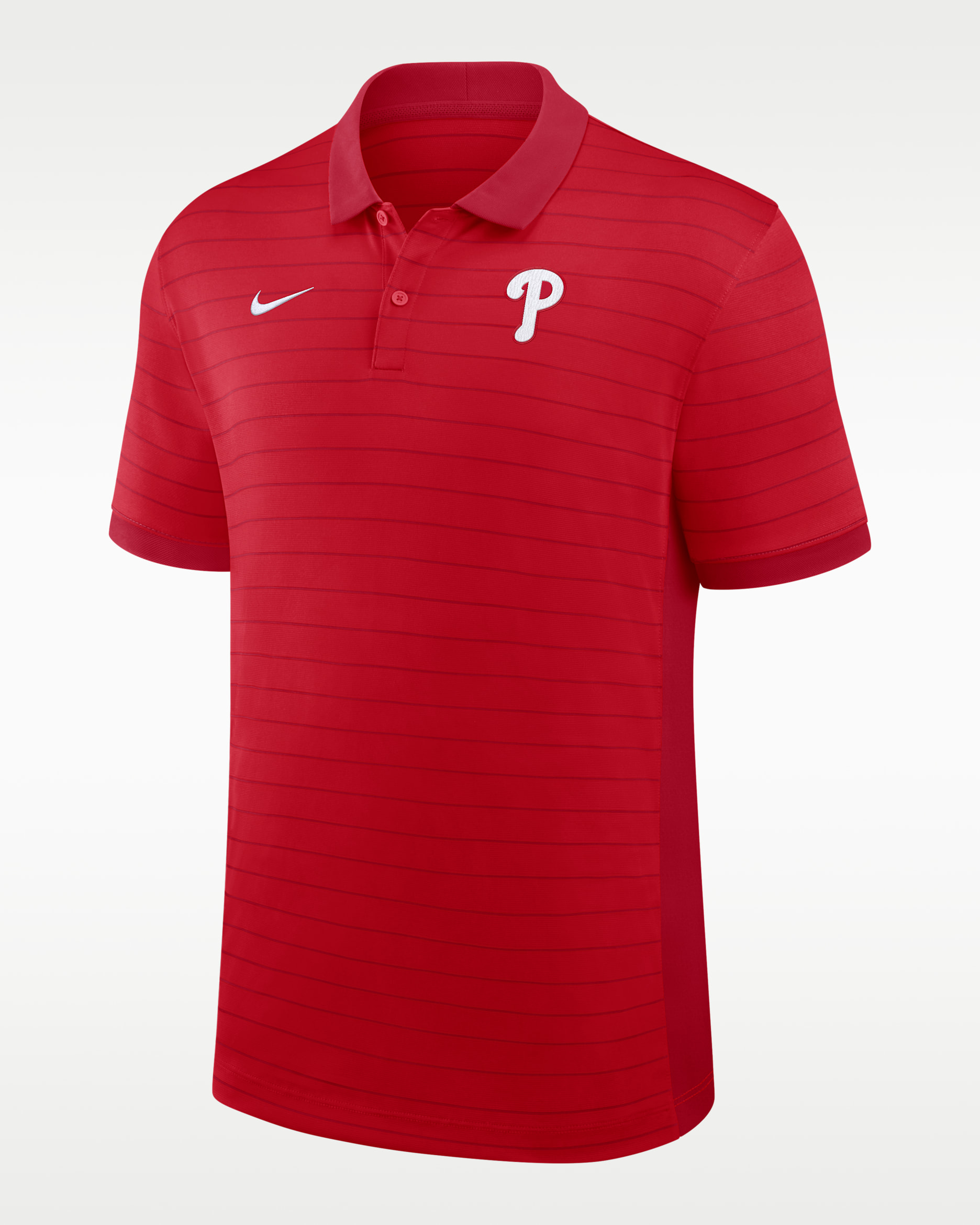 Philadelphia Phillies Authentic Collection Striped Victory Men's Nike Dri-FIT MLB Polo - Red