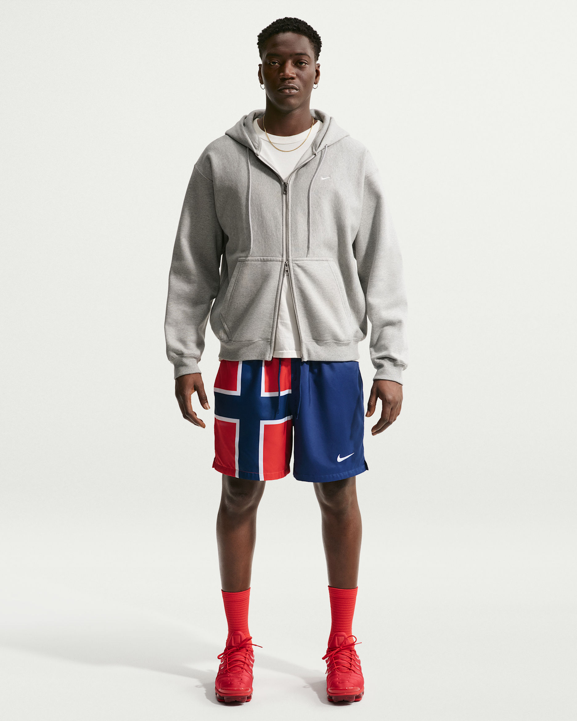 Norway Club Men's Nike Soccer Flow Shorts - Blue Void/Chile Red/White