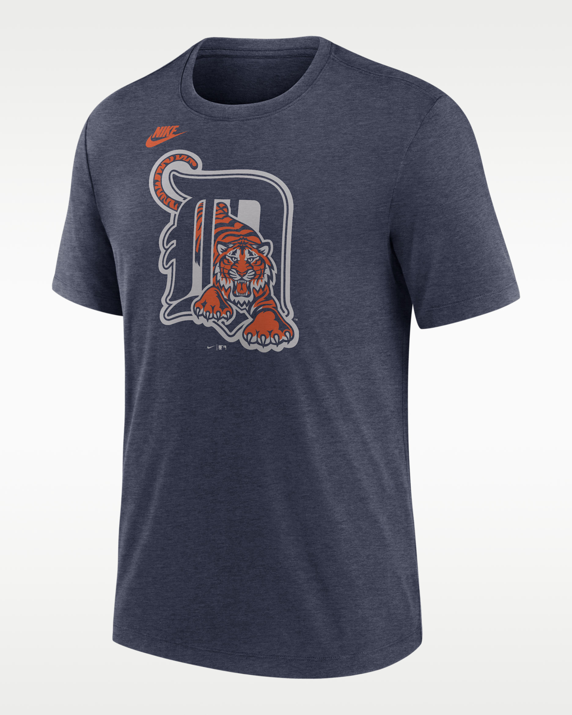 Detroit Tigers Cooperstown Logo Men's Nike MLB T-Shirt - Navy Heather