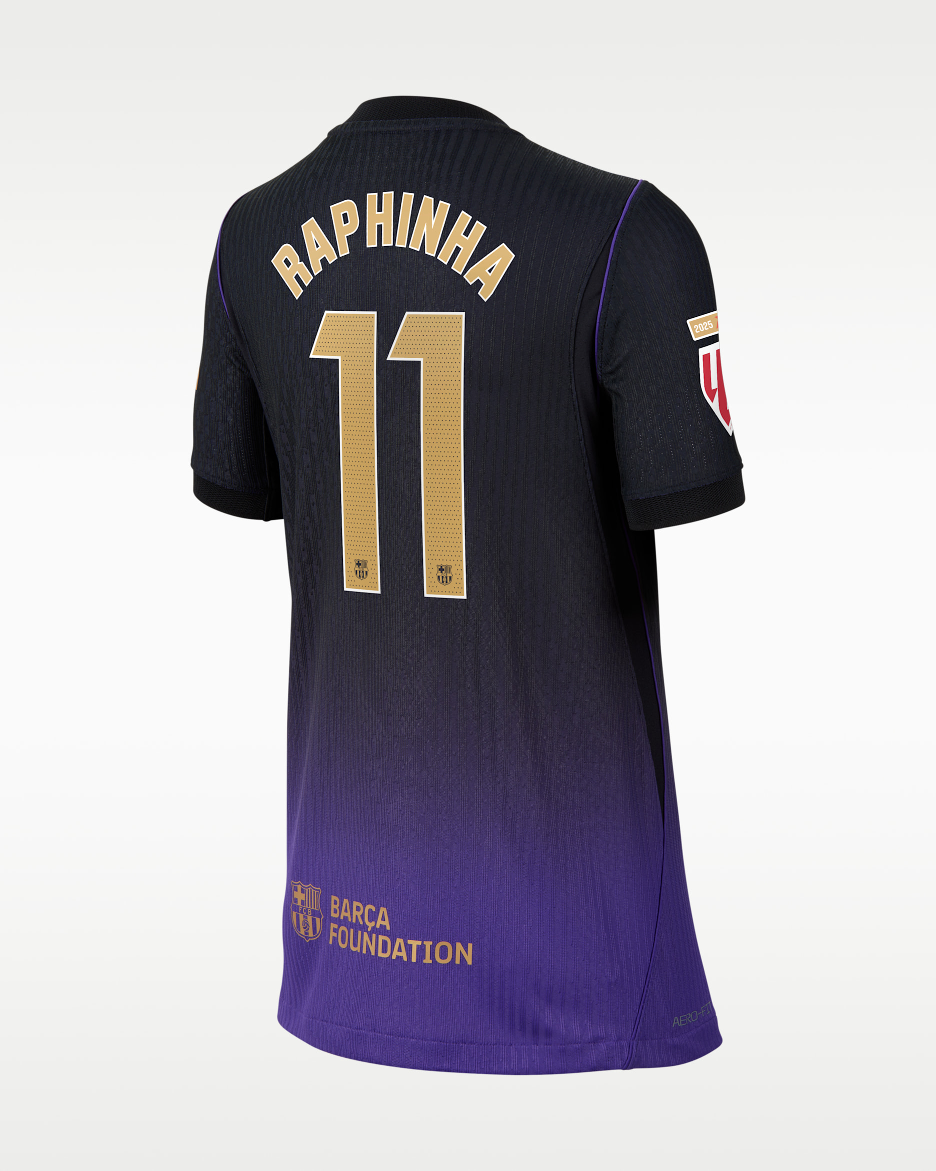Raphinha Barcelona 2026/27 Match Away Kobe Big Kids' Nike Aero-FIT Soccer Jersey - Purple