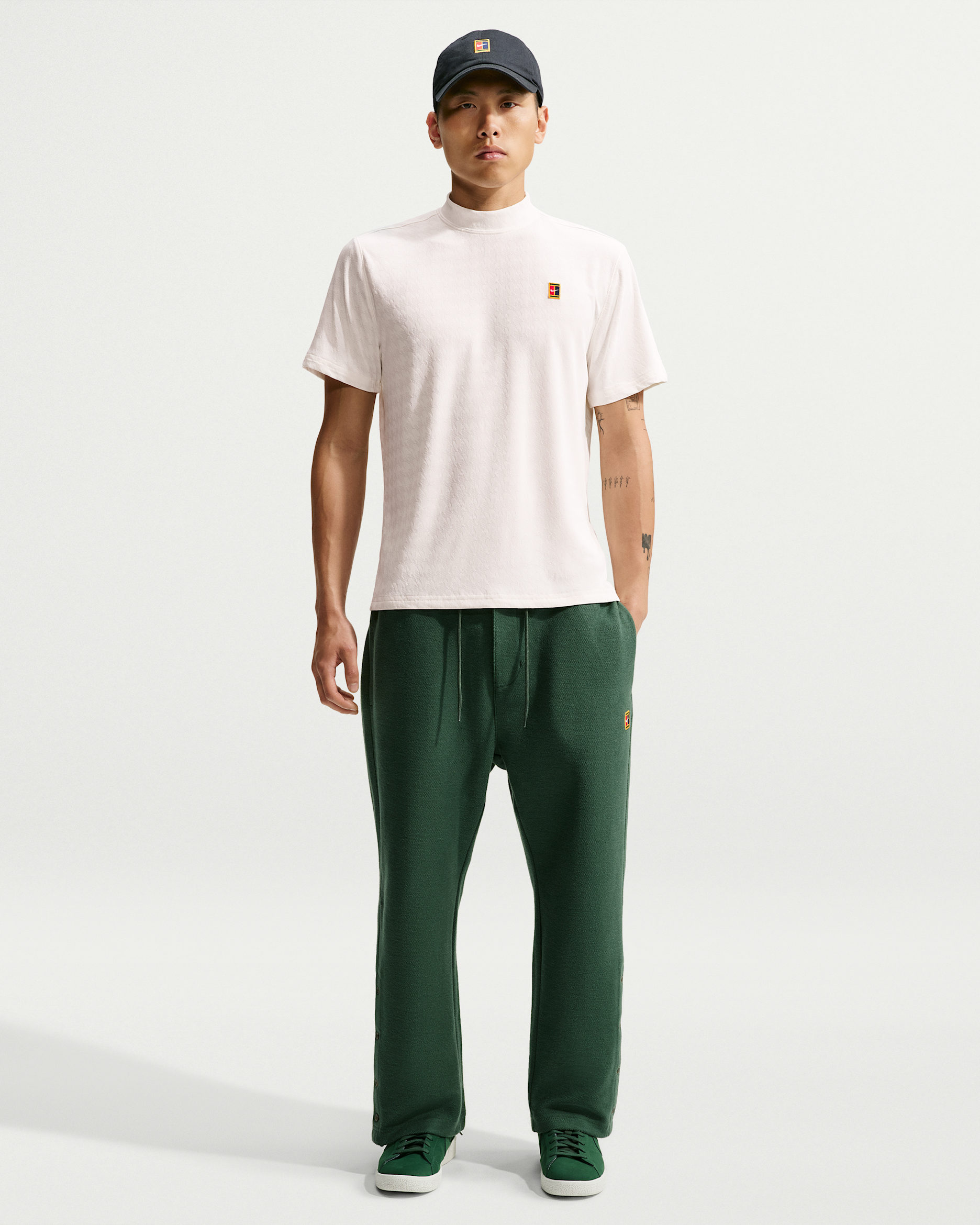 Nike Club Rules Men's Open-Hem French Terry Pants - Fir/Volt/Black/Fir