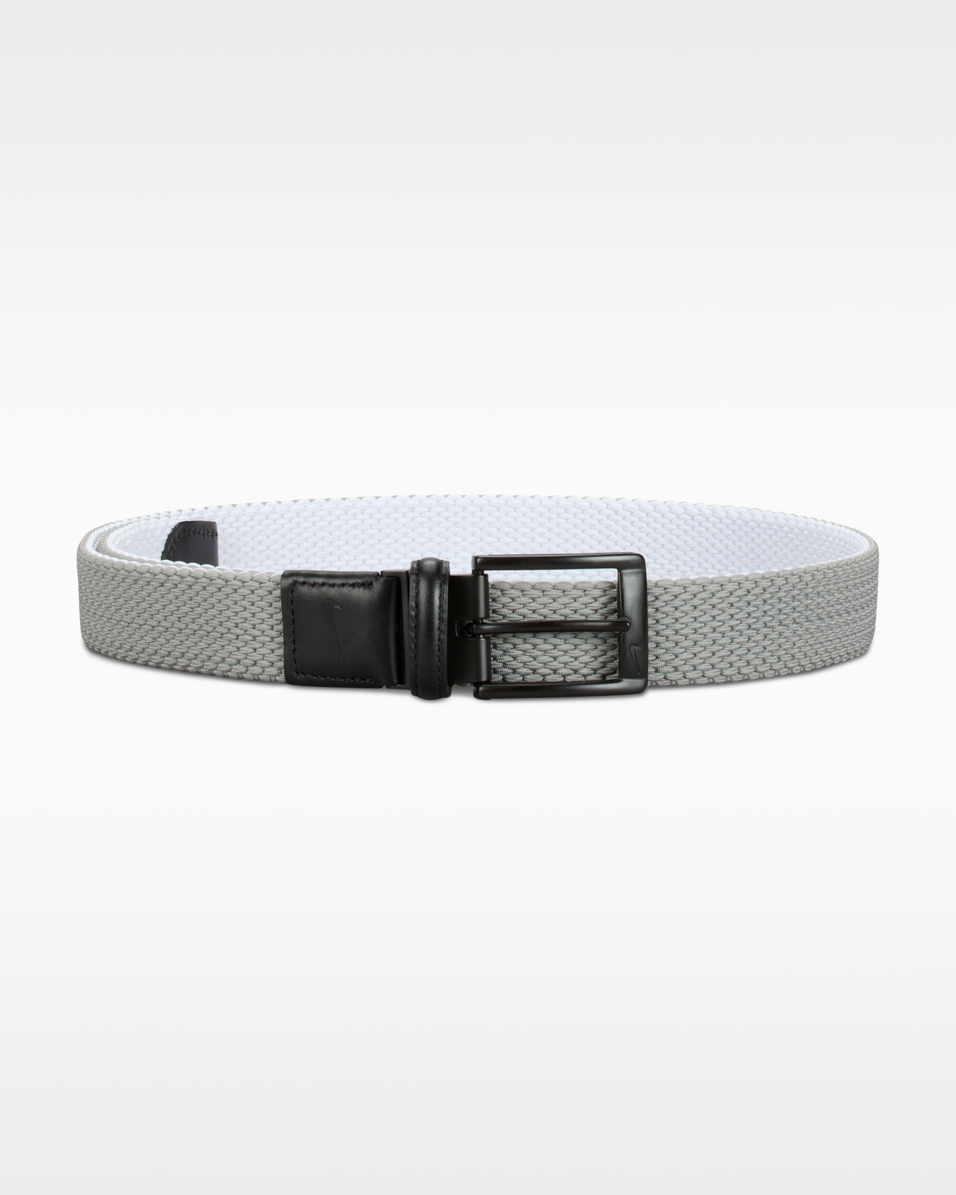 Nike Men's Reversible Stretch Woven Golf Belt - Aqua Grey/Light Blue/Black/Black