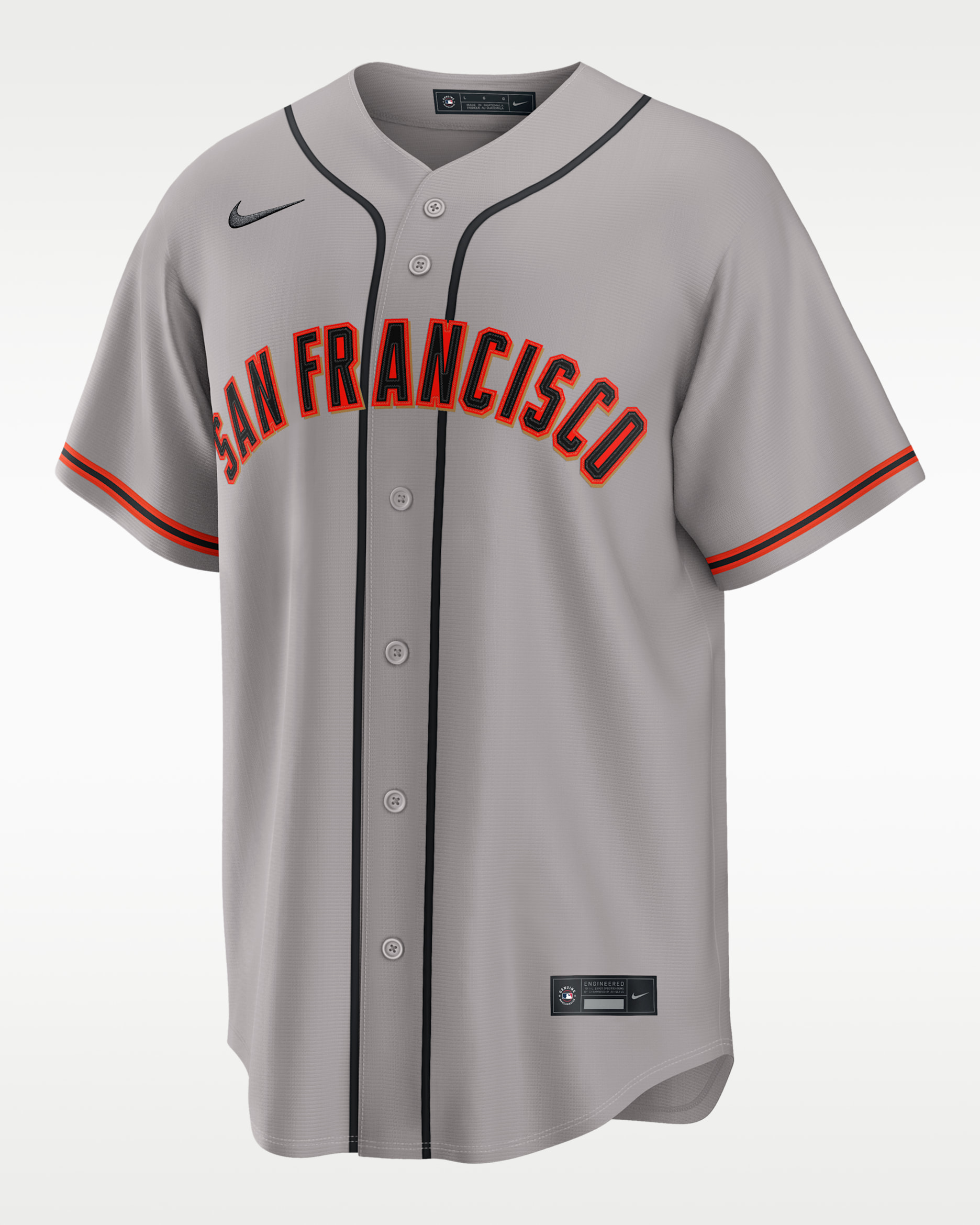 Jersey Nike Replica Giants Road San Francisco Giants - Gris atmósfera