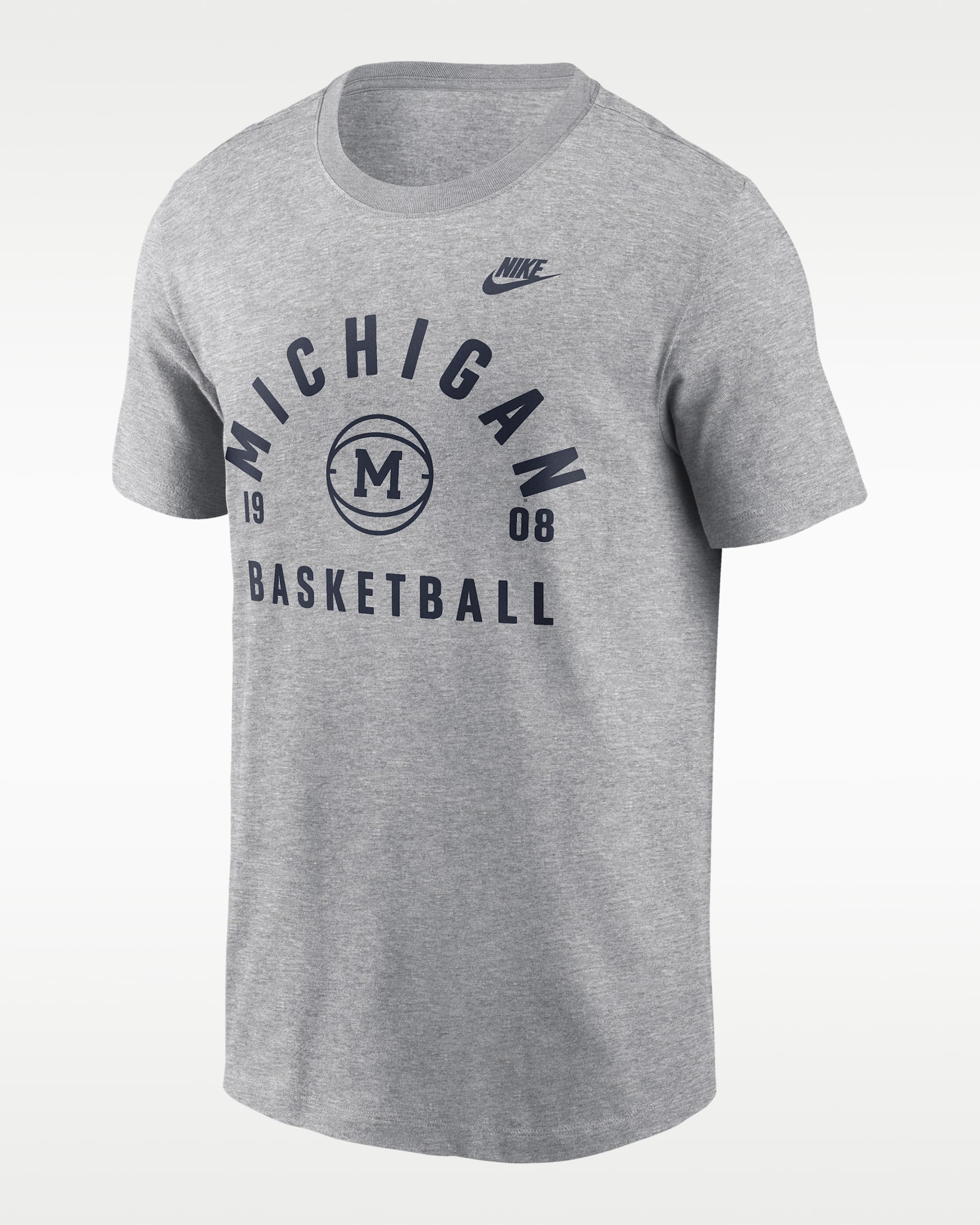 Michigan Legacy Basketball Arch Men's Nike College T-Shirt - Grey