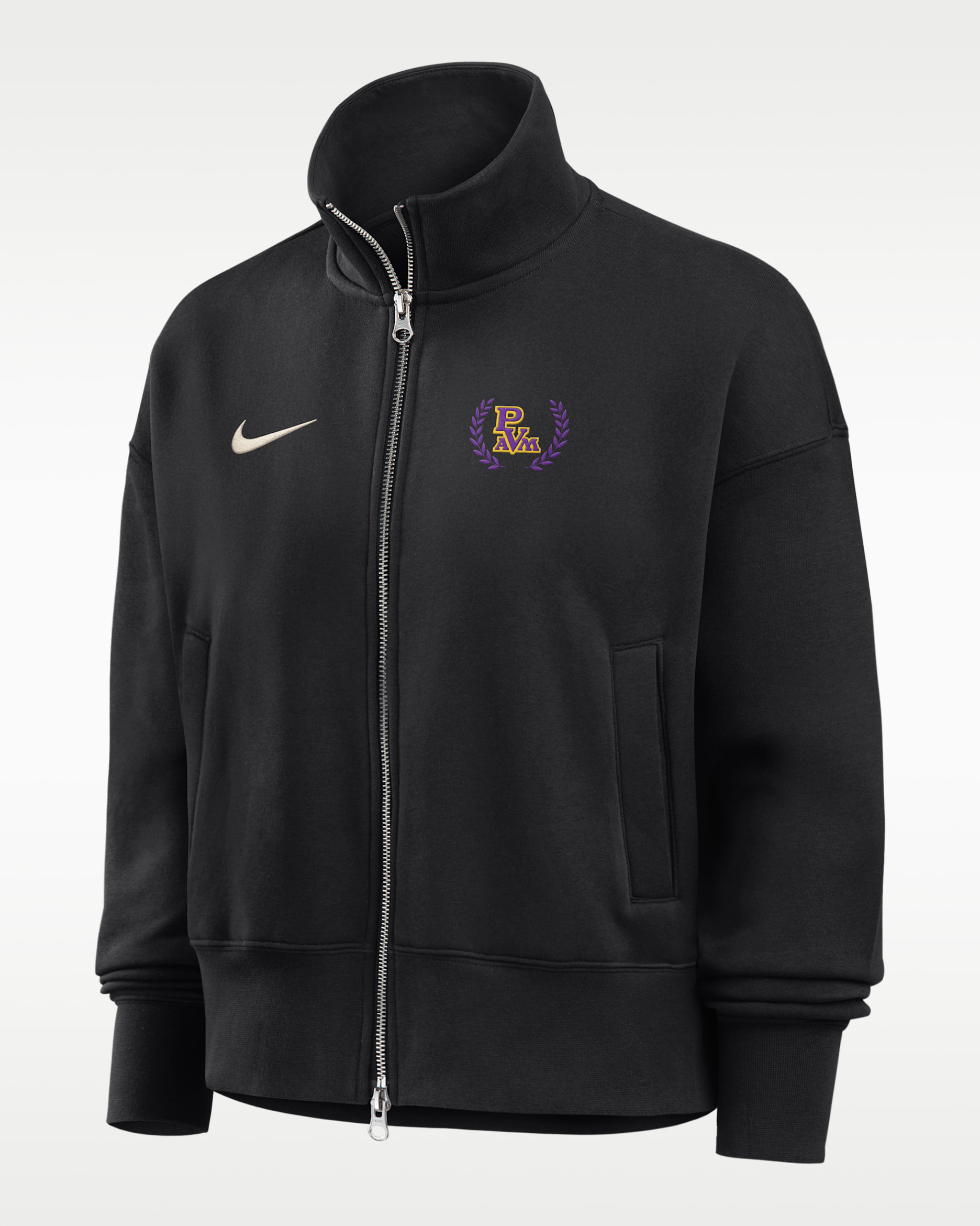 Nike College (Prairie View A&M University) Women's Nike Phoenix Fleece Track Jacket - Black