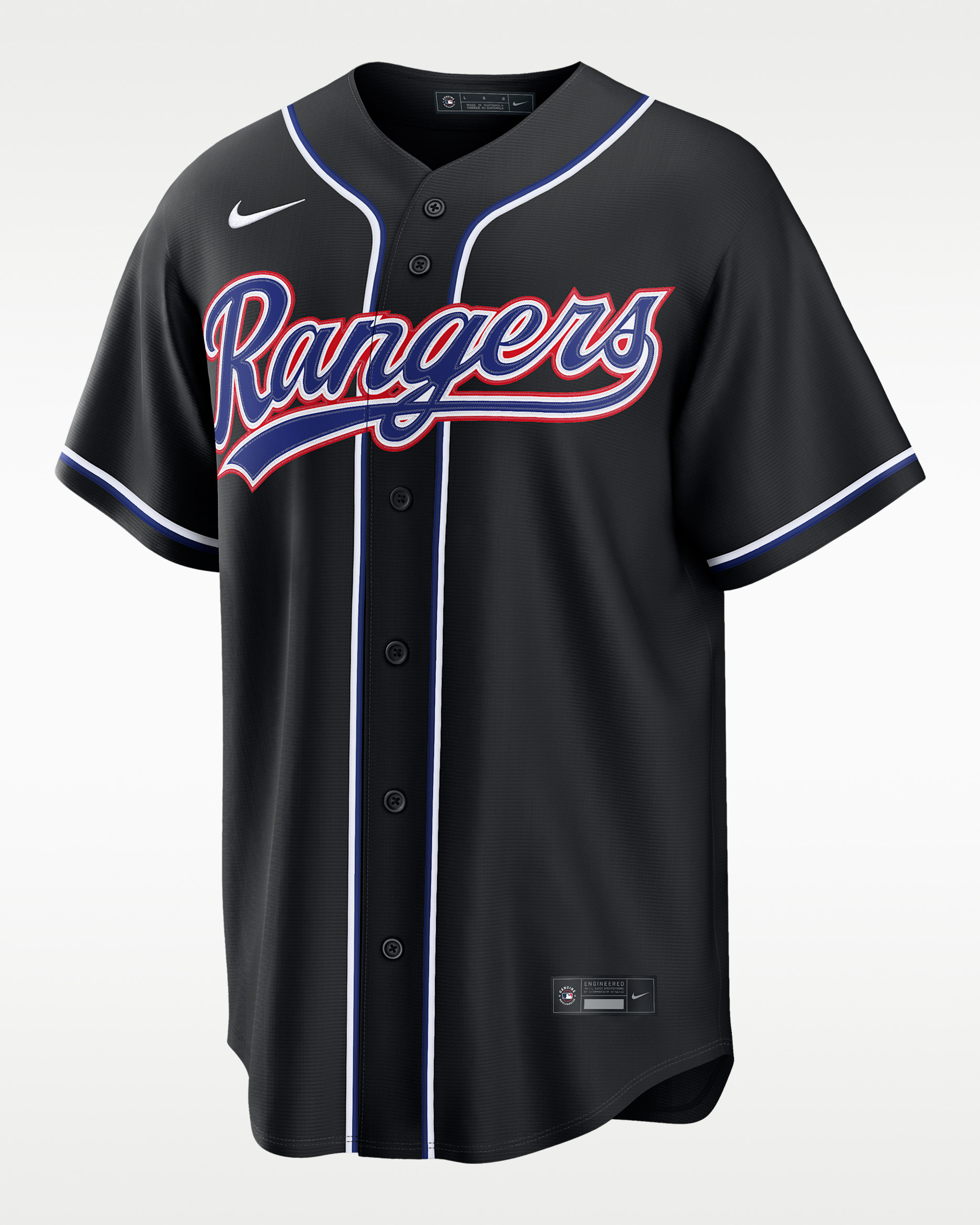 Texas Rangers Men's Nike MLB Replica Fashion Jersey - Black/Royal