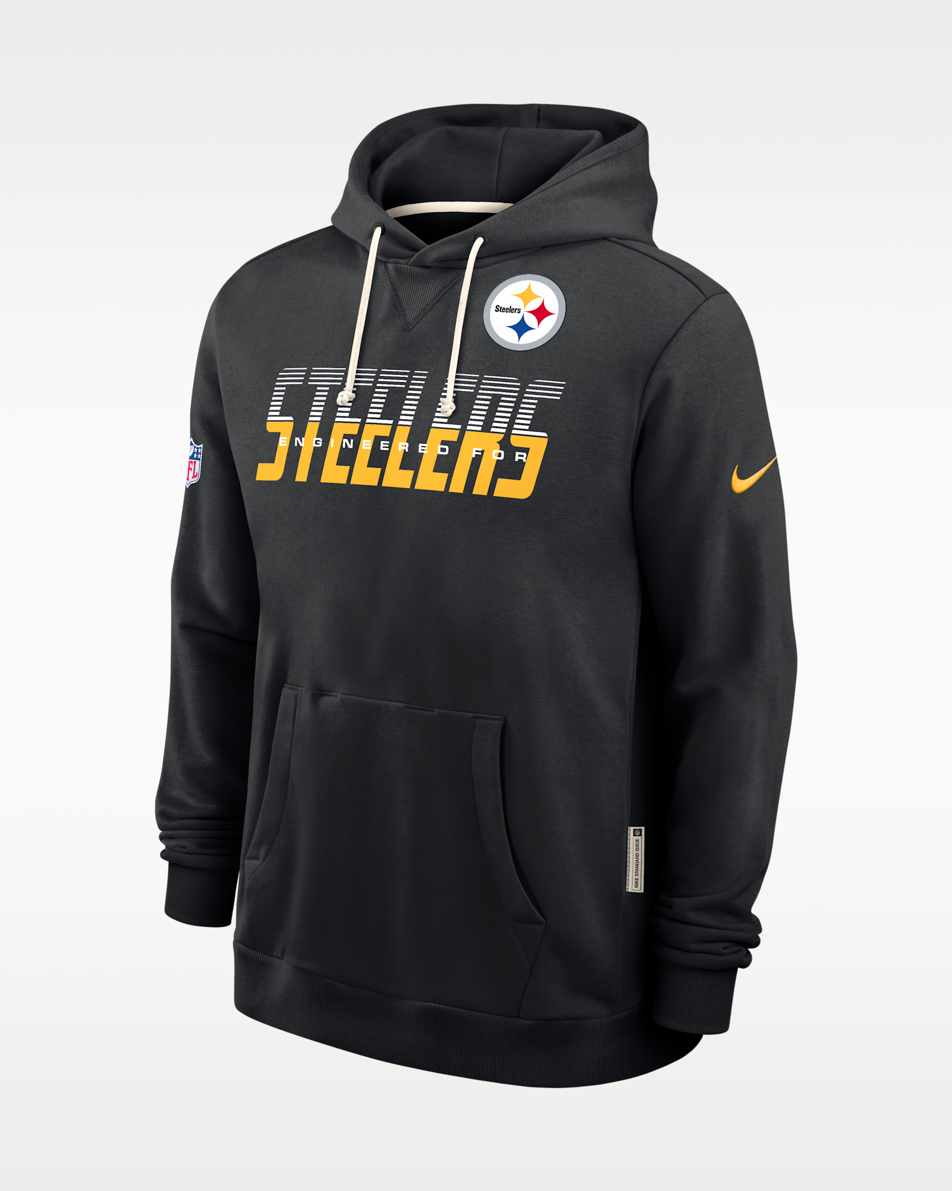 Sudadera con gorro sin cierre Nike Dri-FIT de la NFL para hombre Pittsburgh Steelers Sideline Standard Issue - Negro