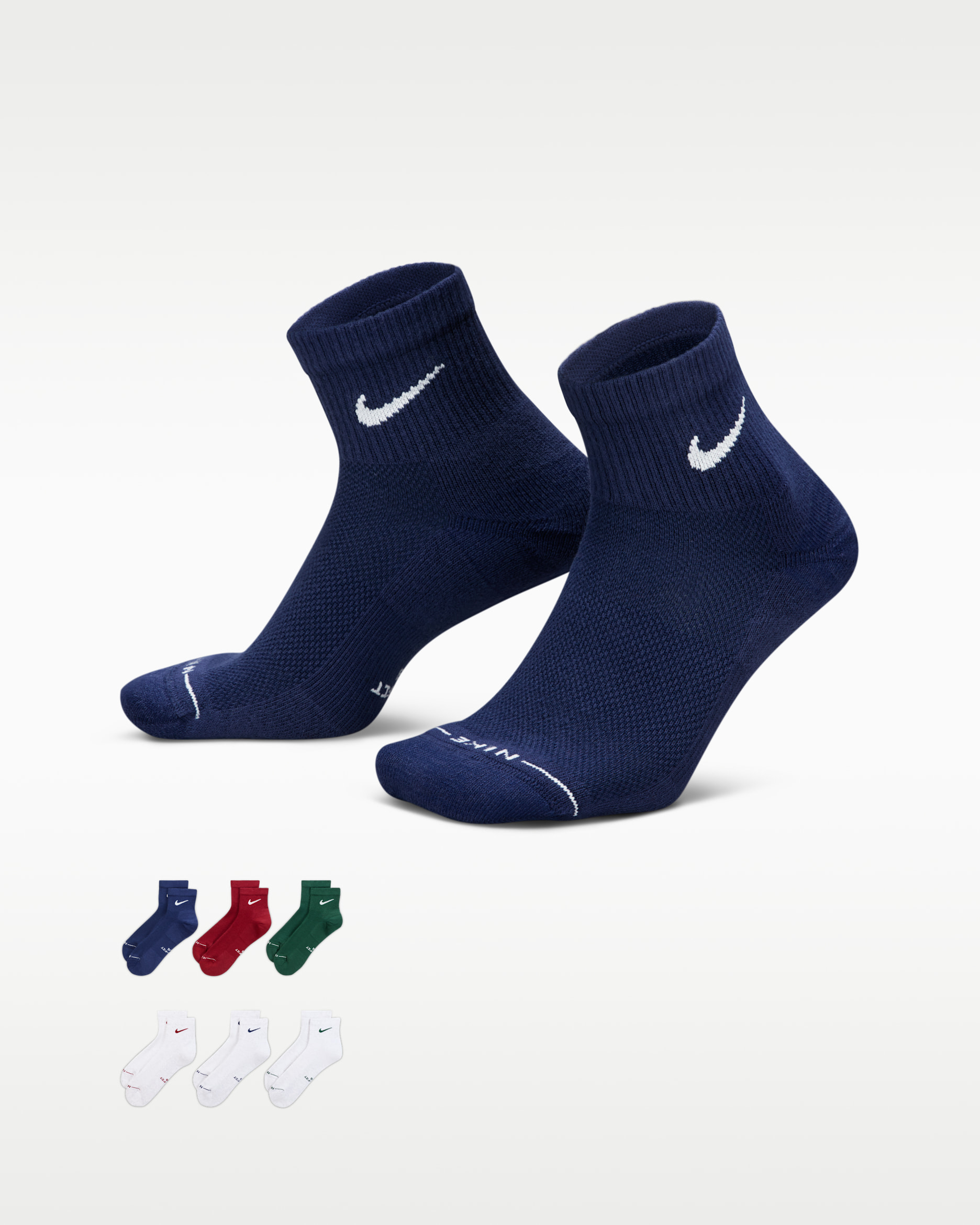 Nike Everyday Elevated Ankle Socks (6 Pairs) - Multi-Color