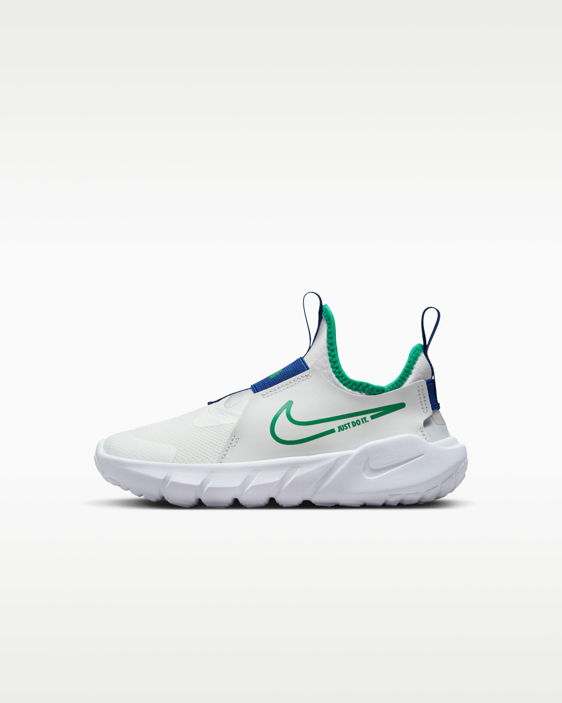 Nike Flex Runner 2 Younger Kids' Shoes - Summit White/Pure Platinum/Deep Royal Blue/Stadium Green