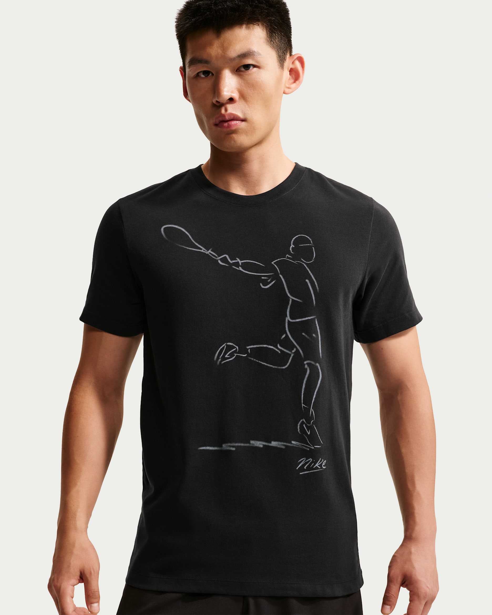NikeCourt Men's Dri-FIT Tennis T-Shirt - Black