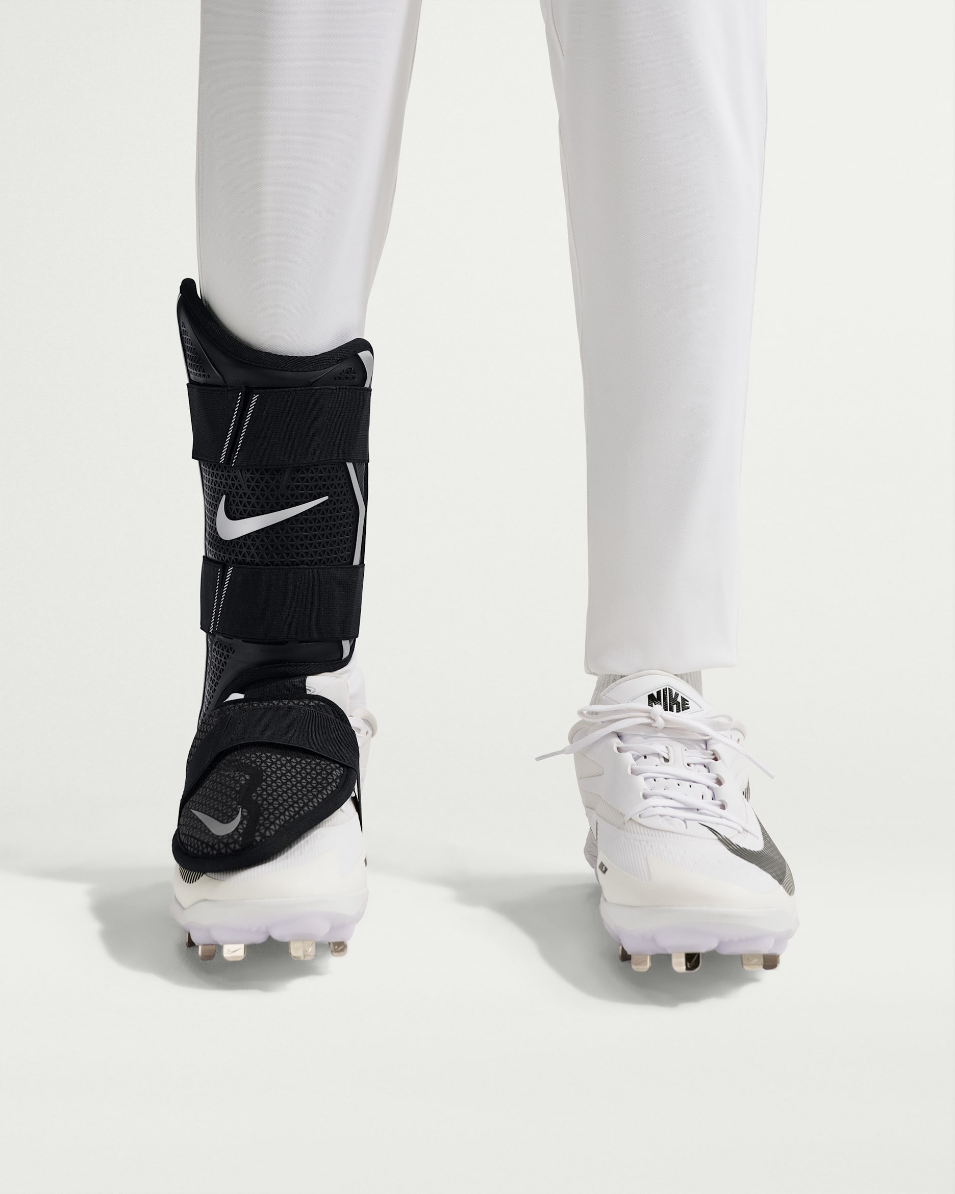 Nike Vapor Elite Baseball Batter's Leg Guard (Right-Hand Hitter) - Black/Metallic Silver/Black