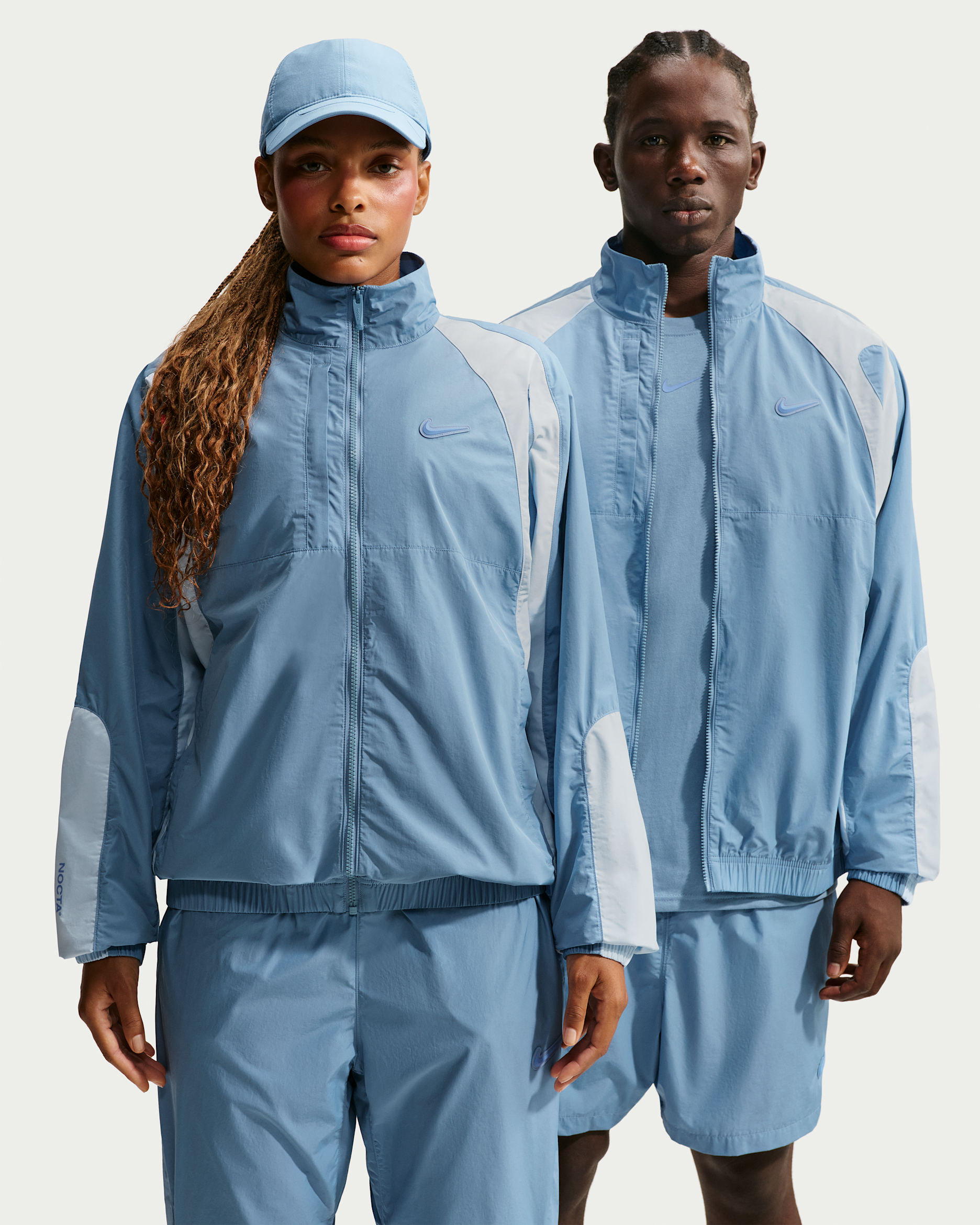 NOCTA Northstar Nylon Tracksuit Jacket - Work Blue/Chambray Blue/Polar