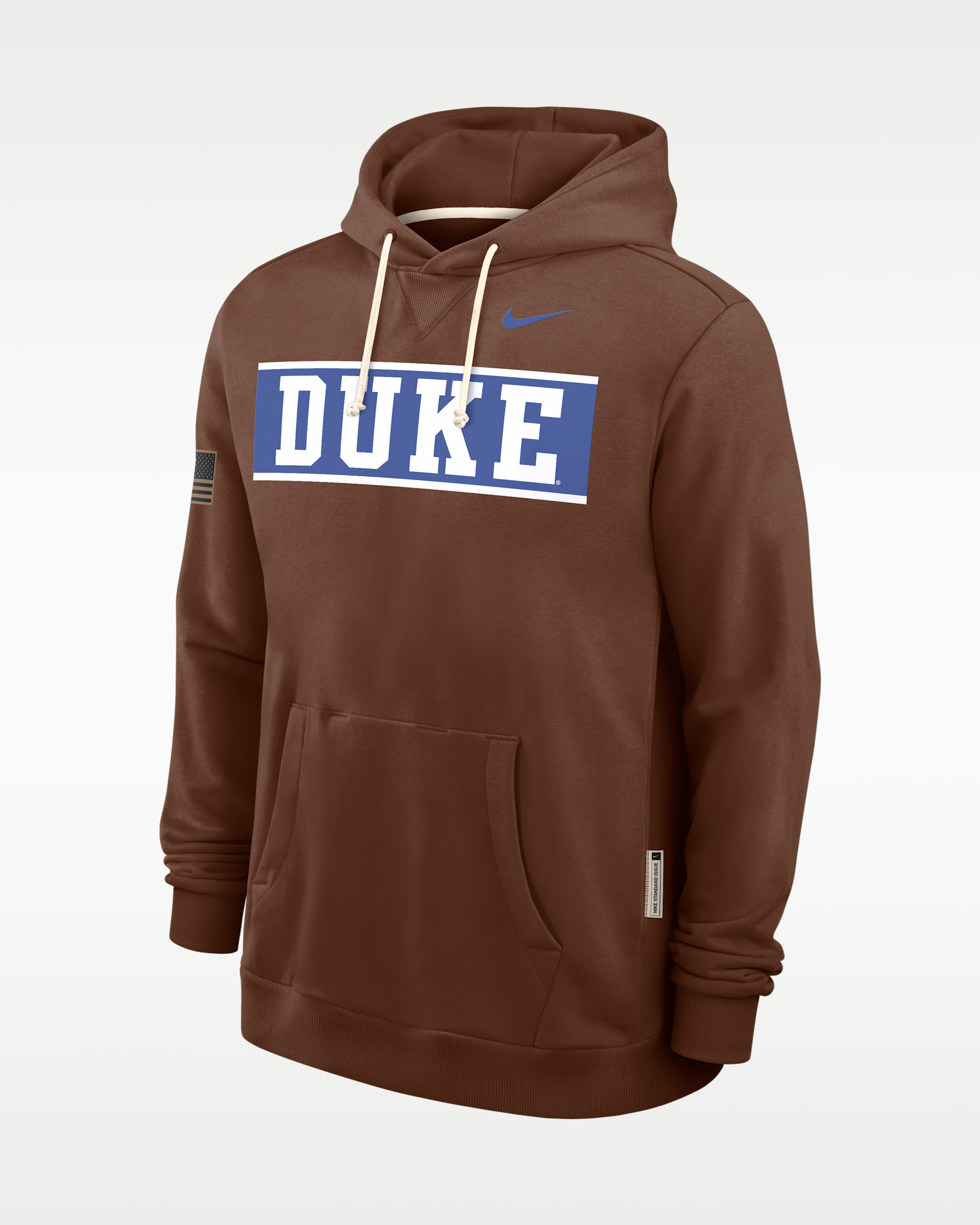 Duke 2026 Military Appreciation Standard Issue Men's Nike Dri-FIT College Pullover Hoodie - Brown