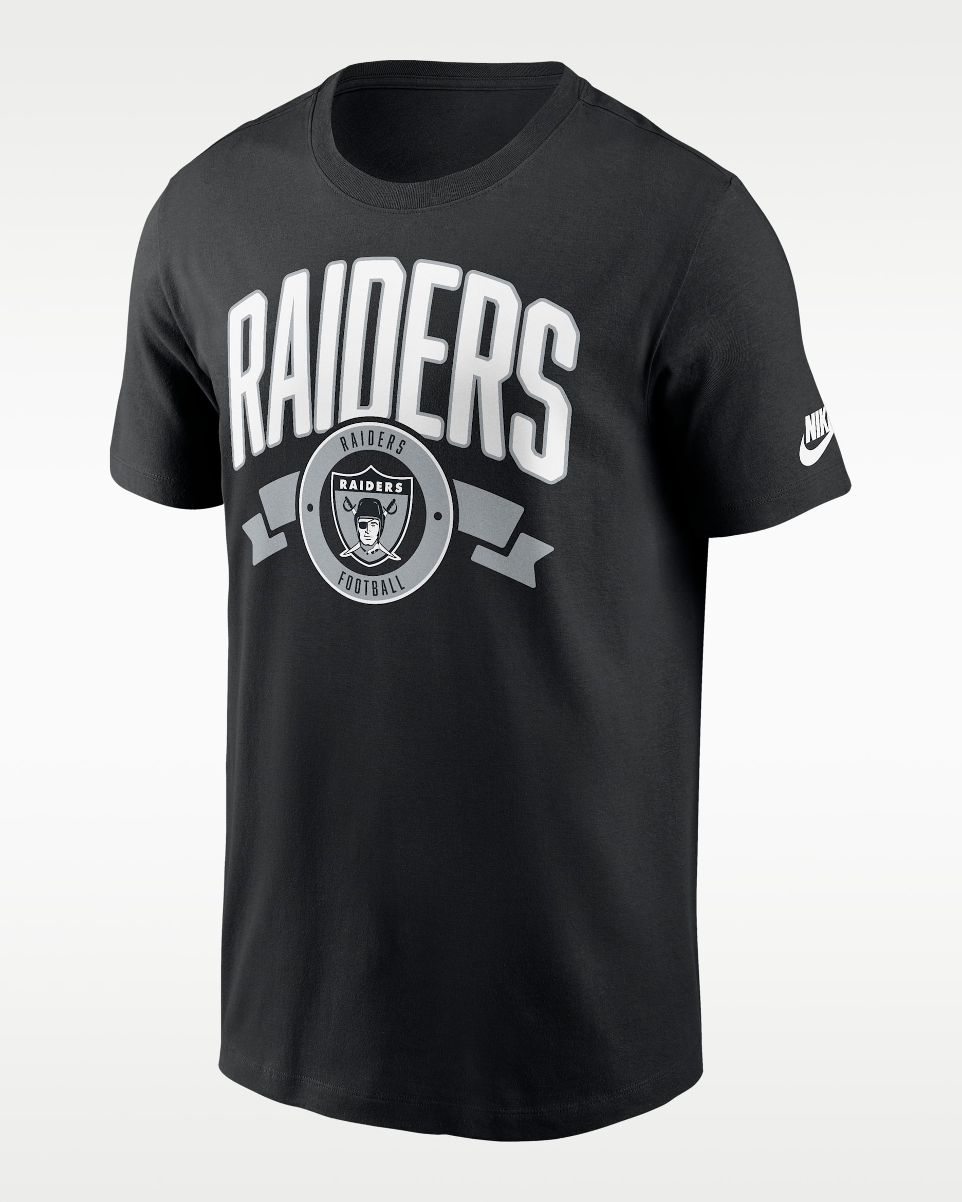 Las Vegas Raiders Rewind Front And Back Hit Essential Men's Nike NFL T-Shirt - Black