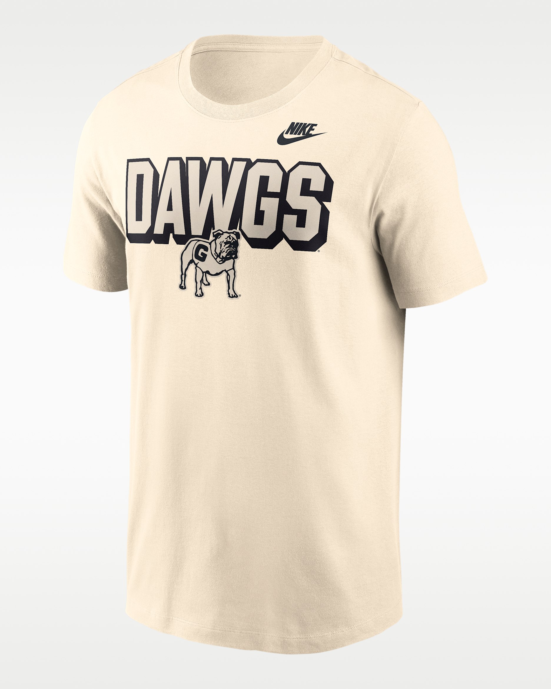 Georgia Team Bold Men's Nike College T-Shirt - Natural