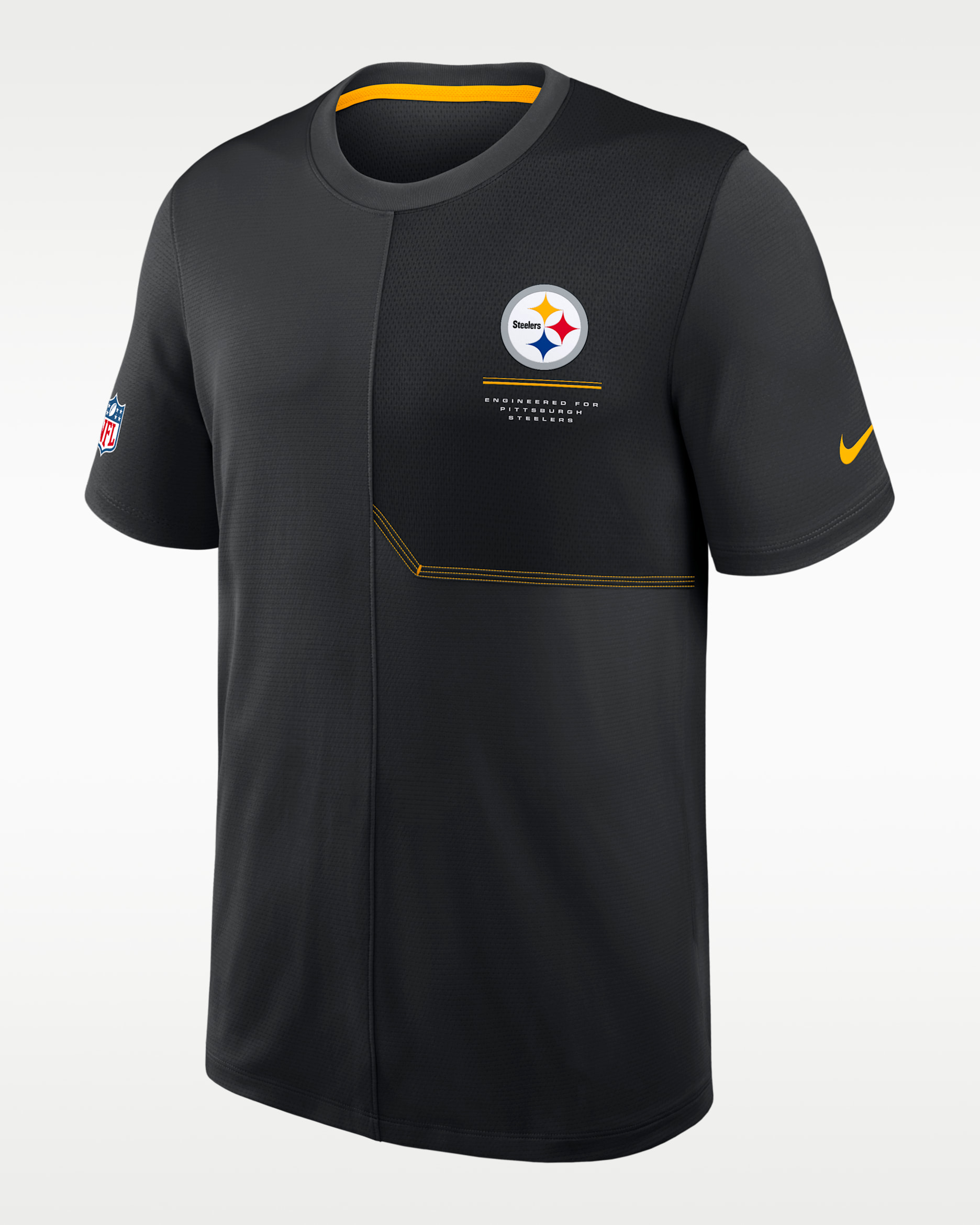 Pittsburgh Steelers Sideline Coach Men's Nike Dri-FIT NFL Top - Black