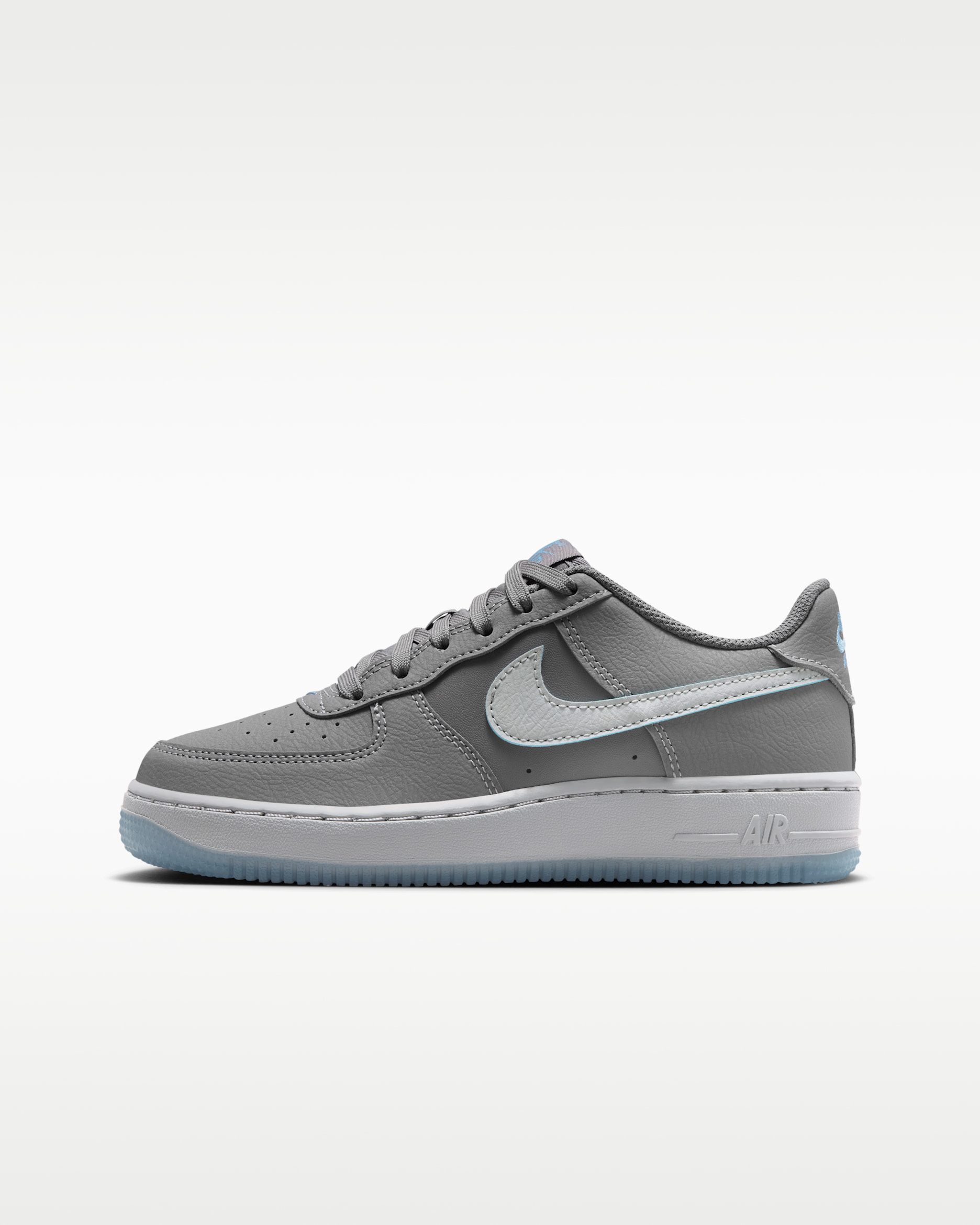 Nike Air Force 1 SE Big Kids' Shoes - Pencil Point/Work Blue/Wolf Grey