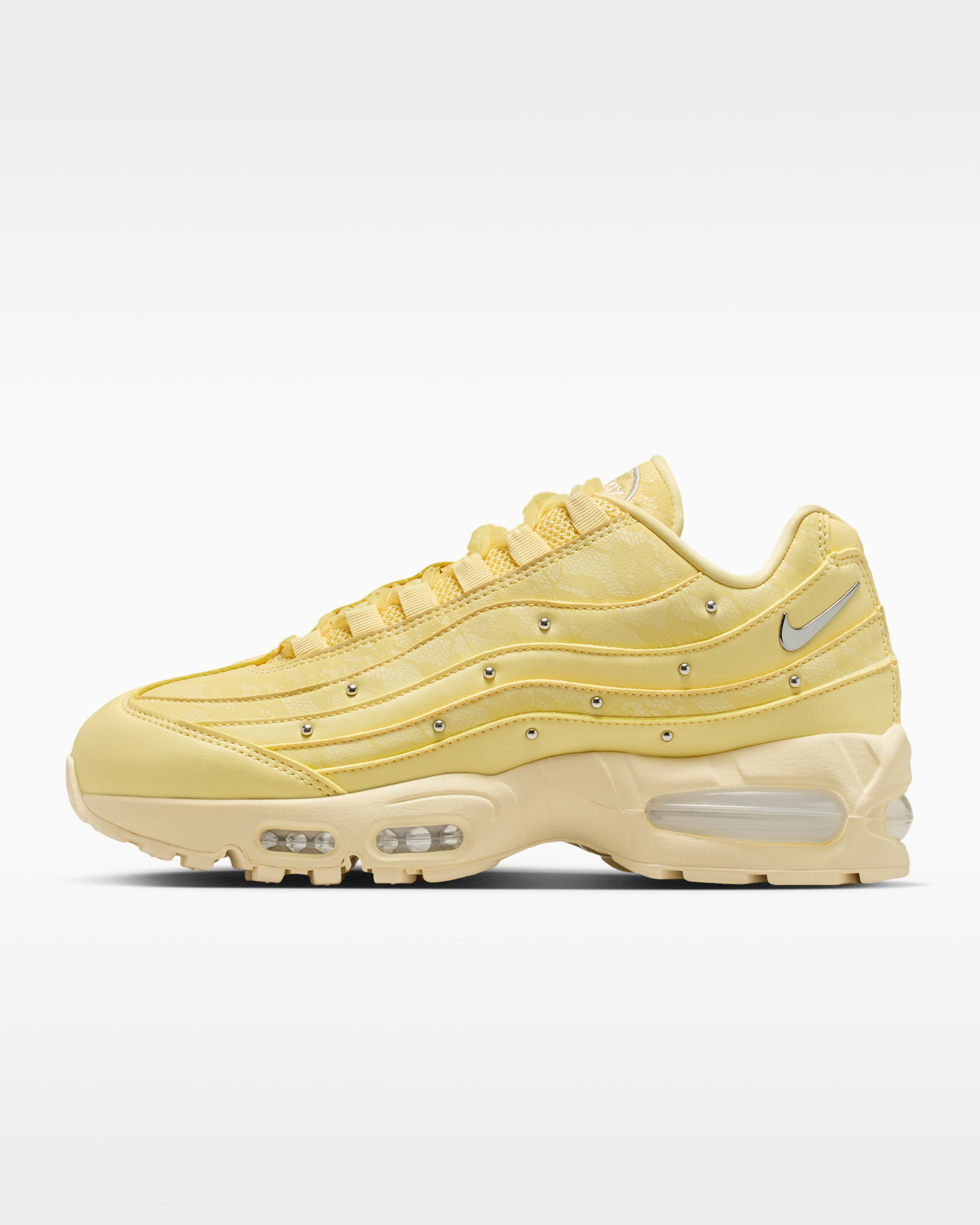 Tenis para mujer Nike Air Max 95 "Big Bubble" - Amarillo suave/Alabastro/Plata metalizado