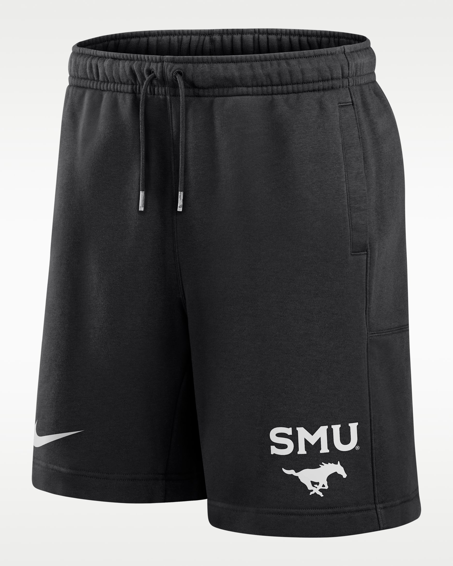 SMU Mustangs Club Men's Nike Fleece Shorts - Black