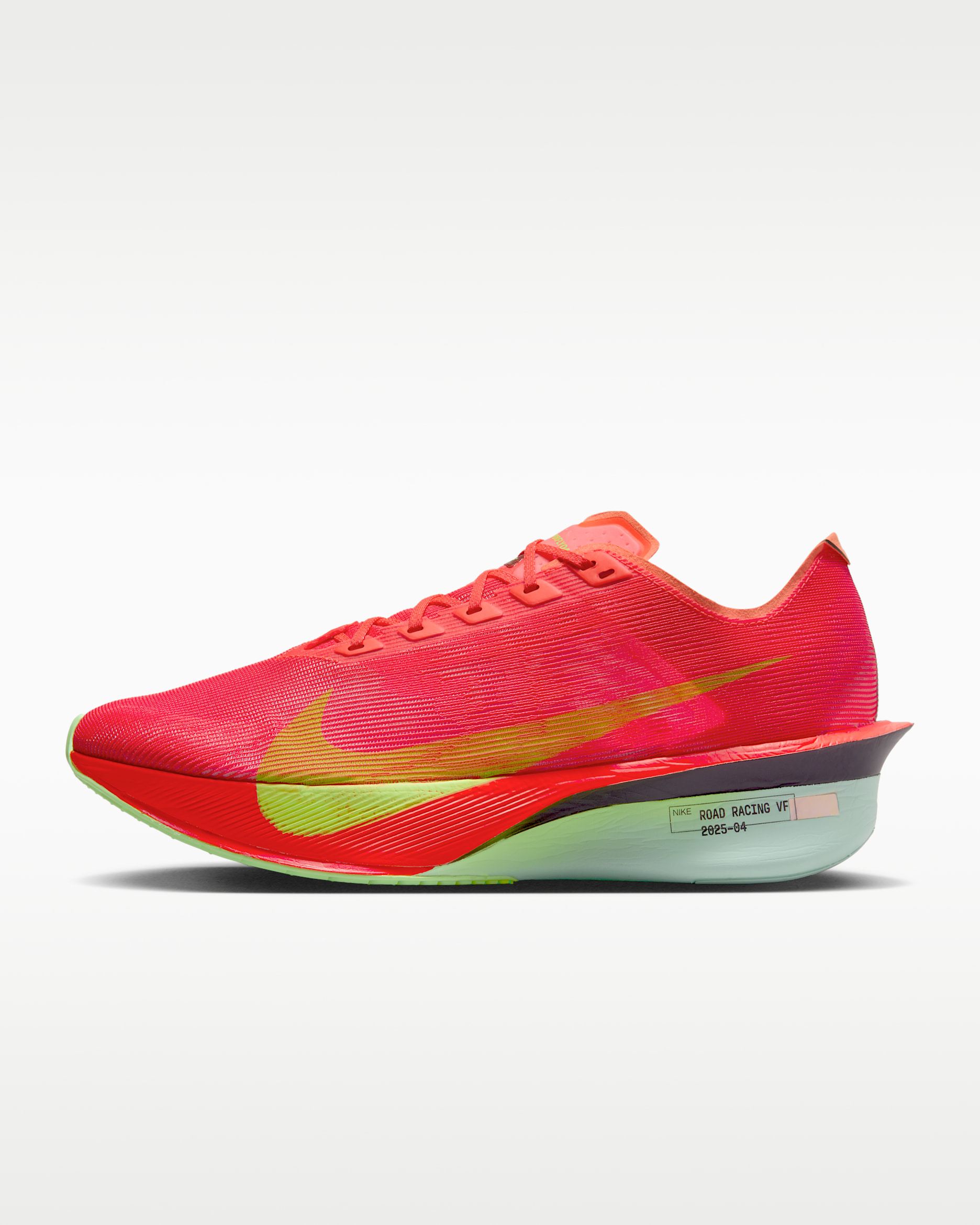 Nike Vaporfly 4 Men's Road Racing Shoes - Bright Crimson/Mint Foam/Cave Purple/Lime Blast