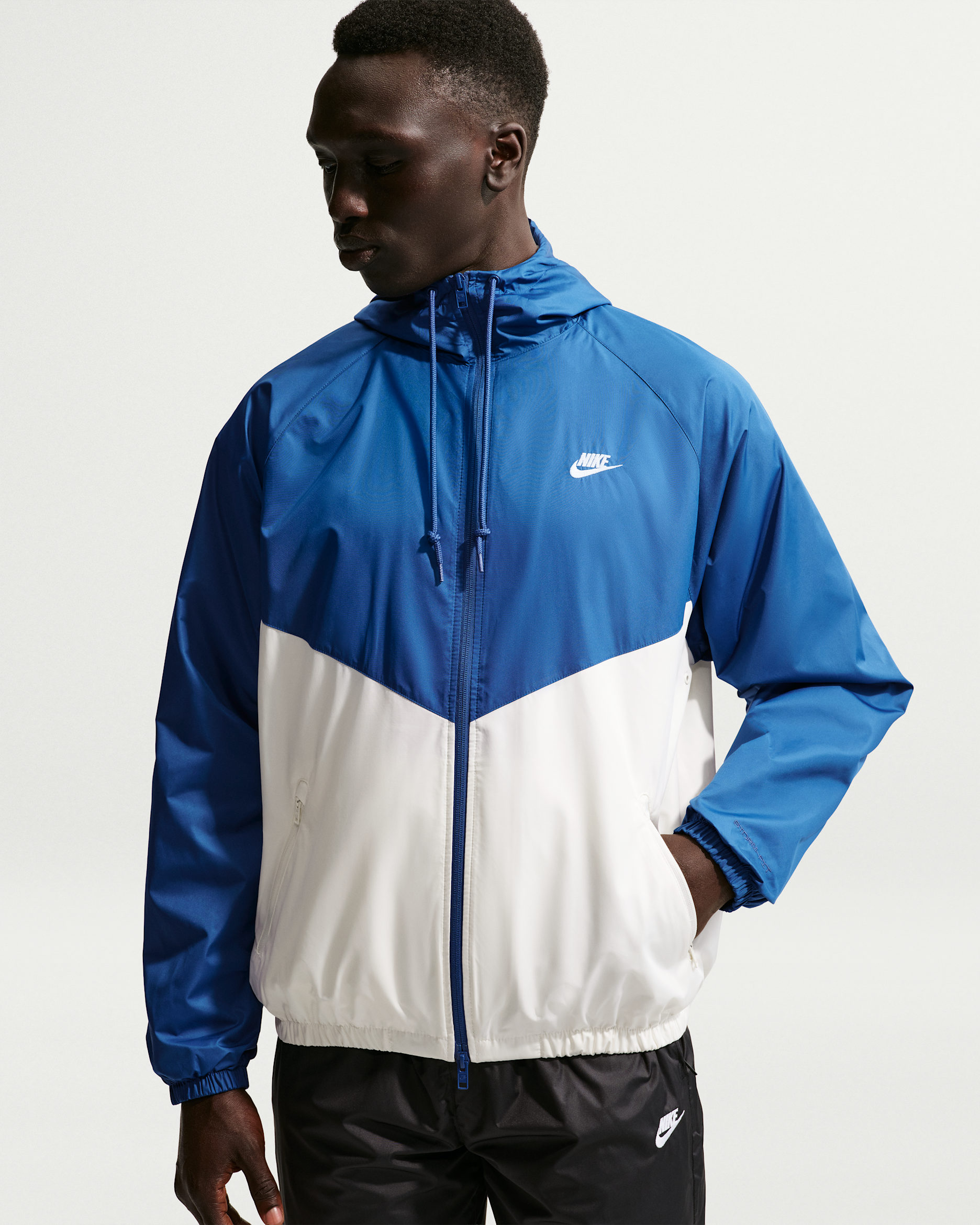 Nike Windrunner-jakke med for til mænd - Court Blue/Sail/Sail