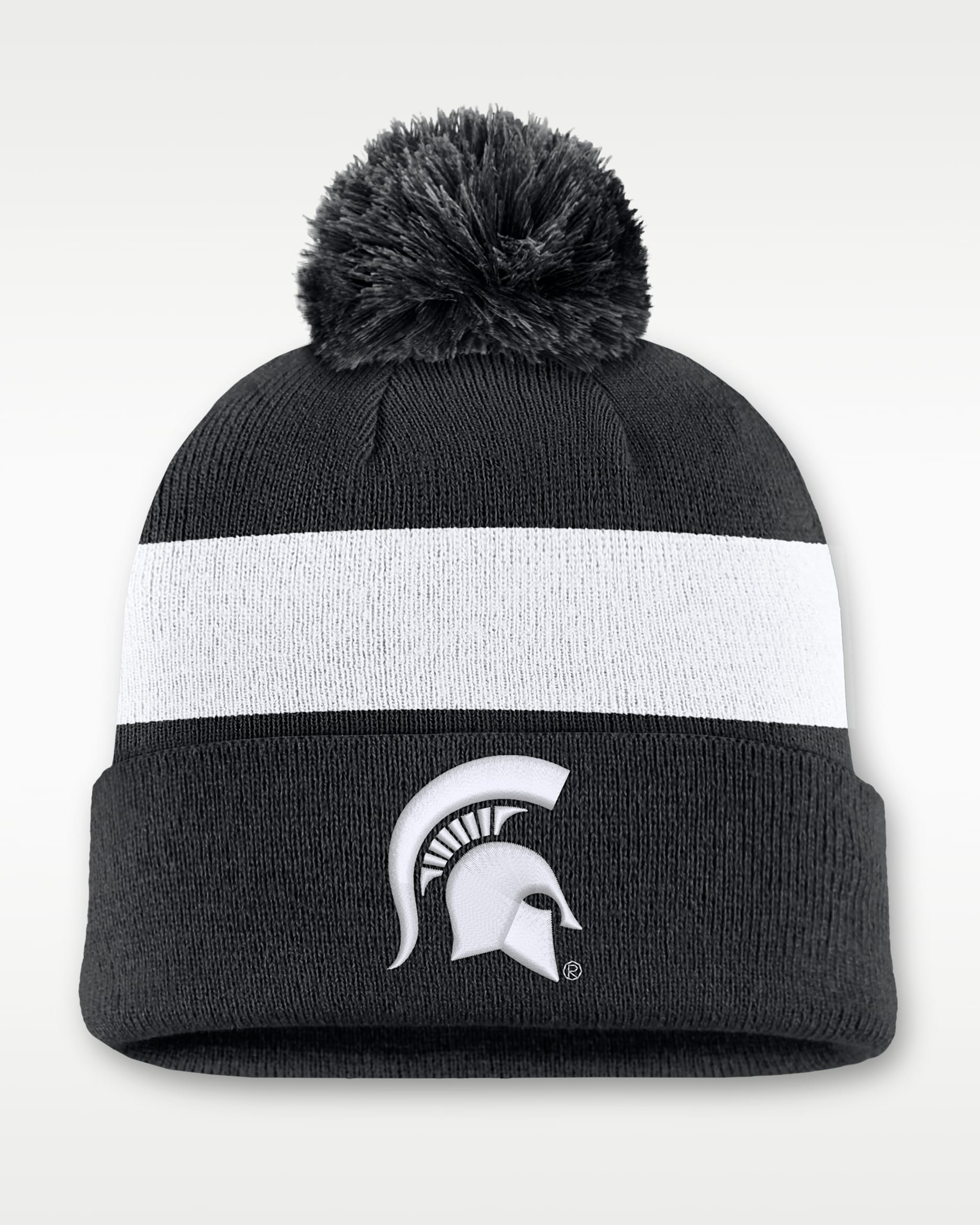 Gorro con dobladillo universitario Nike para hombre Michigan State Peak - Negro