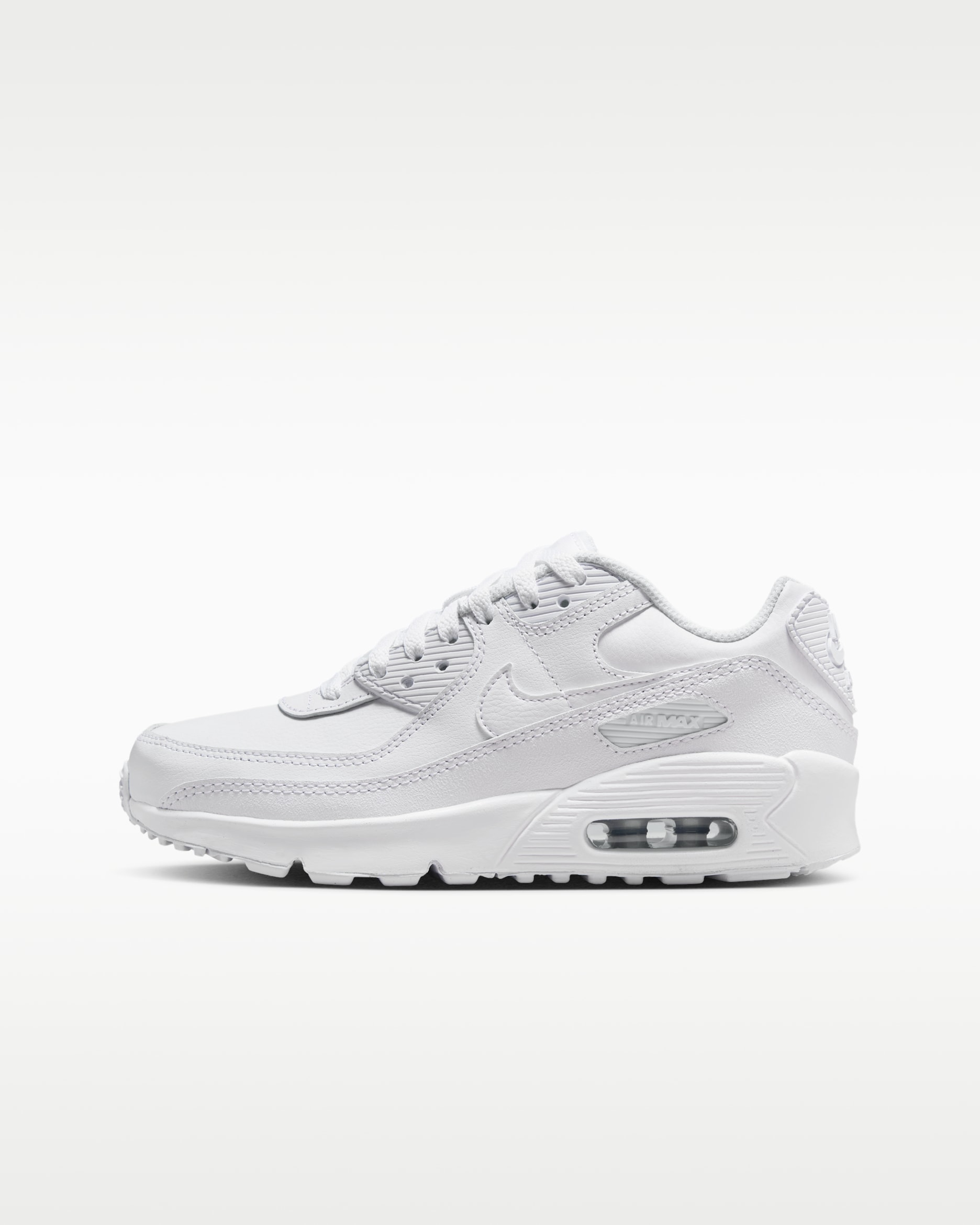 Nike Air Max 90 LTR sko til store barn - Hvit/Metallic Silver/Hvit/Hvit