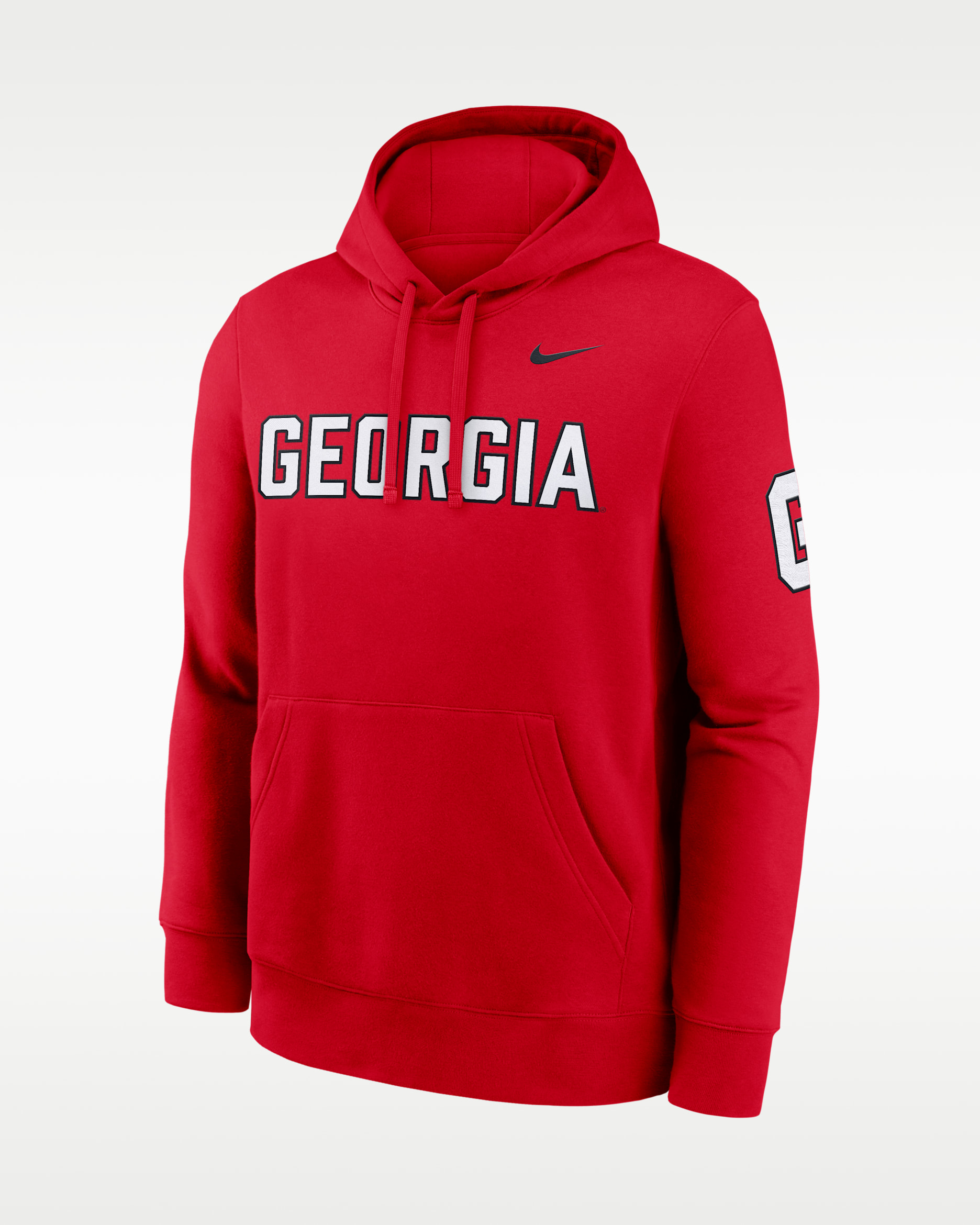 Georgia Sideline Club Men's Nike College Pullover Hoodie - University Red