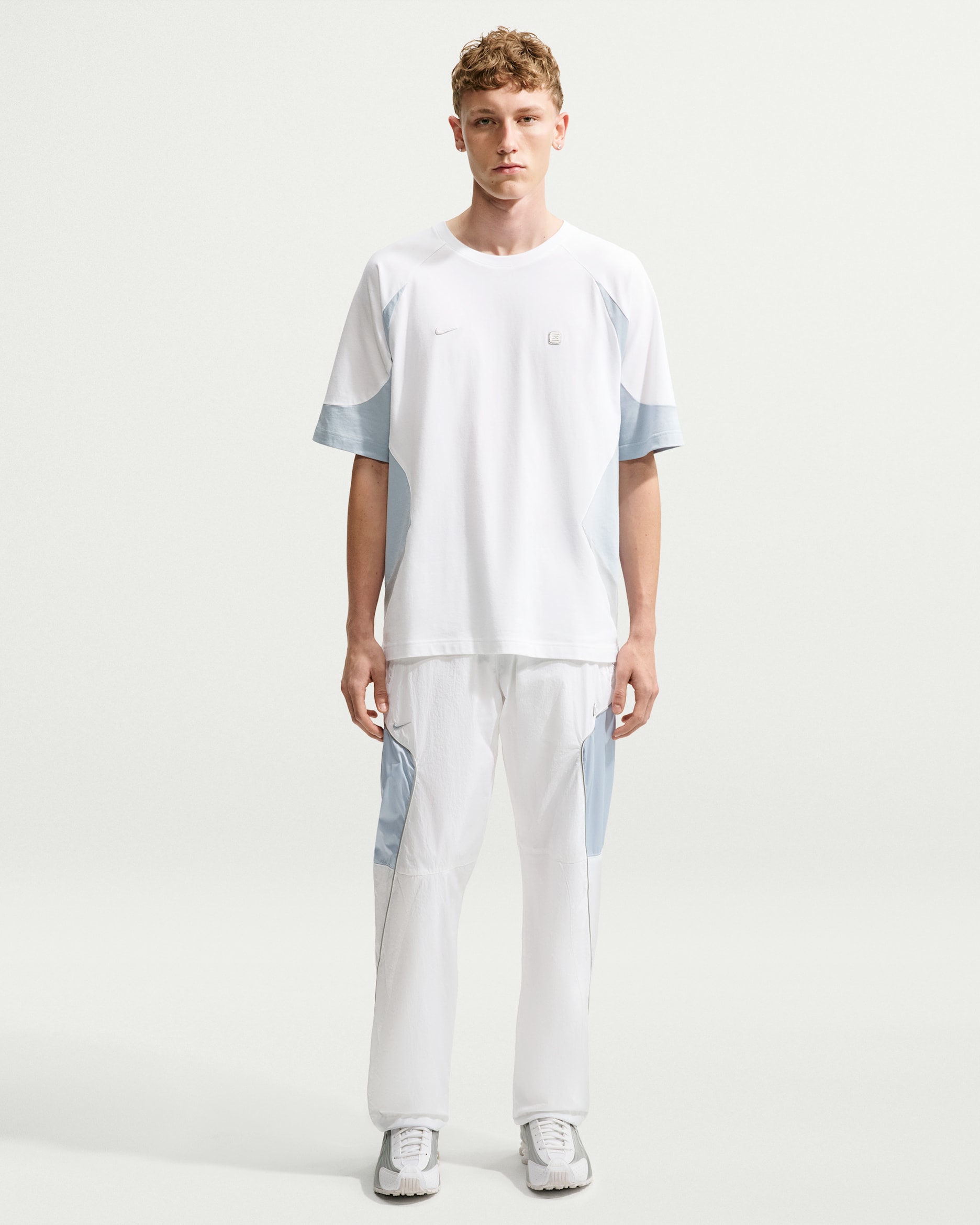 Nike Sportswear vevd herrebukse - Hvit/Light Armory Blue