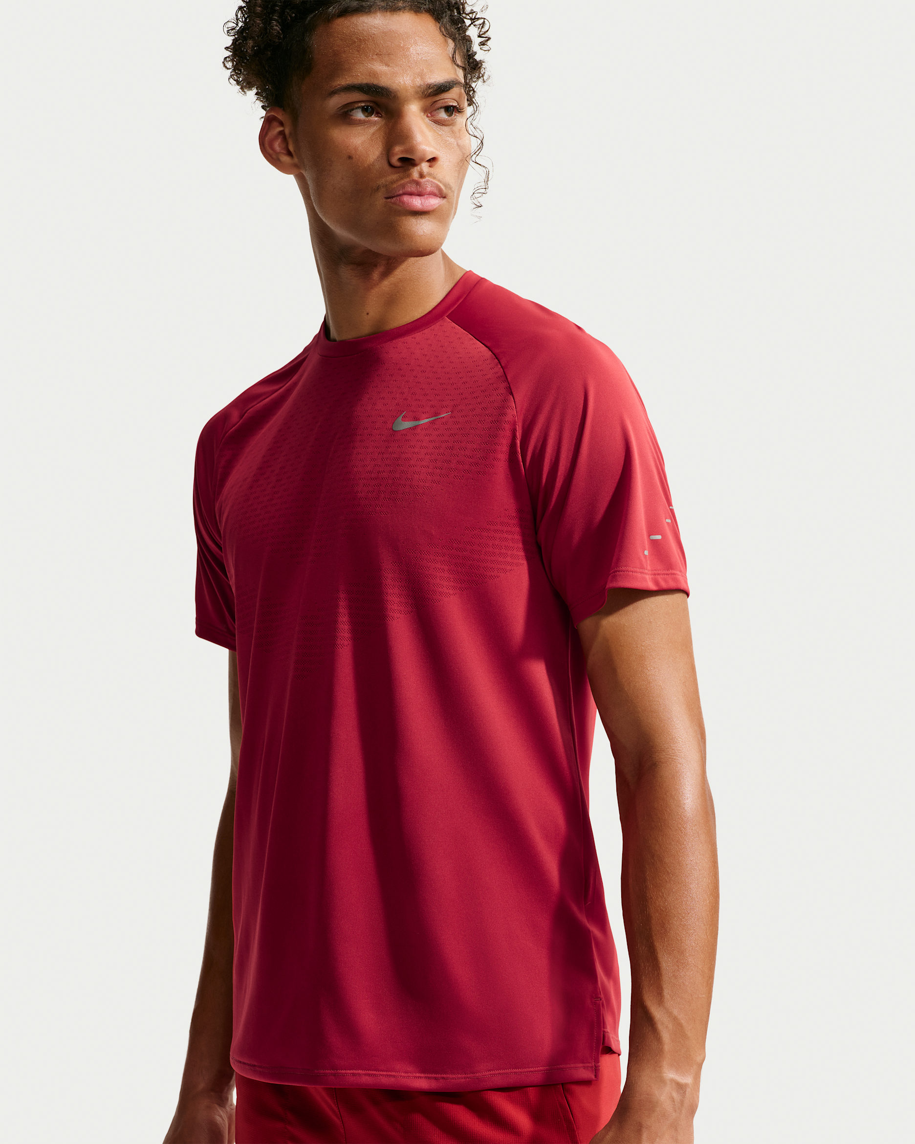 Nike Stride Men's Dri-FIT ADV Short-Sleeve Running Top - Tough Red