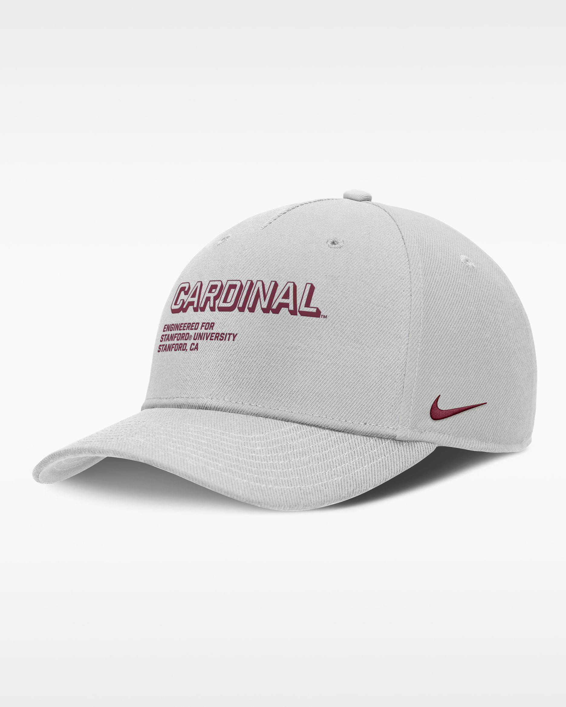 Gorra universitaria Nike ajustable para hombre Stanford On-Field Primetime Rise - Gris