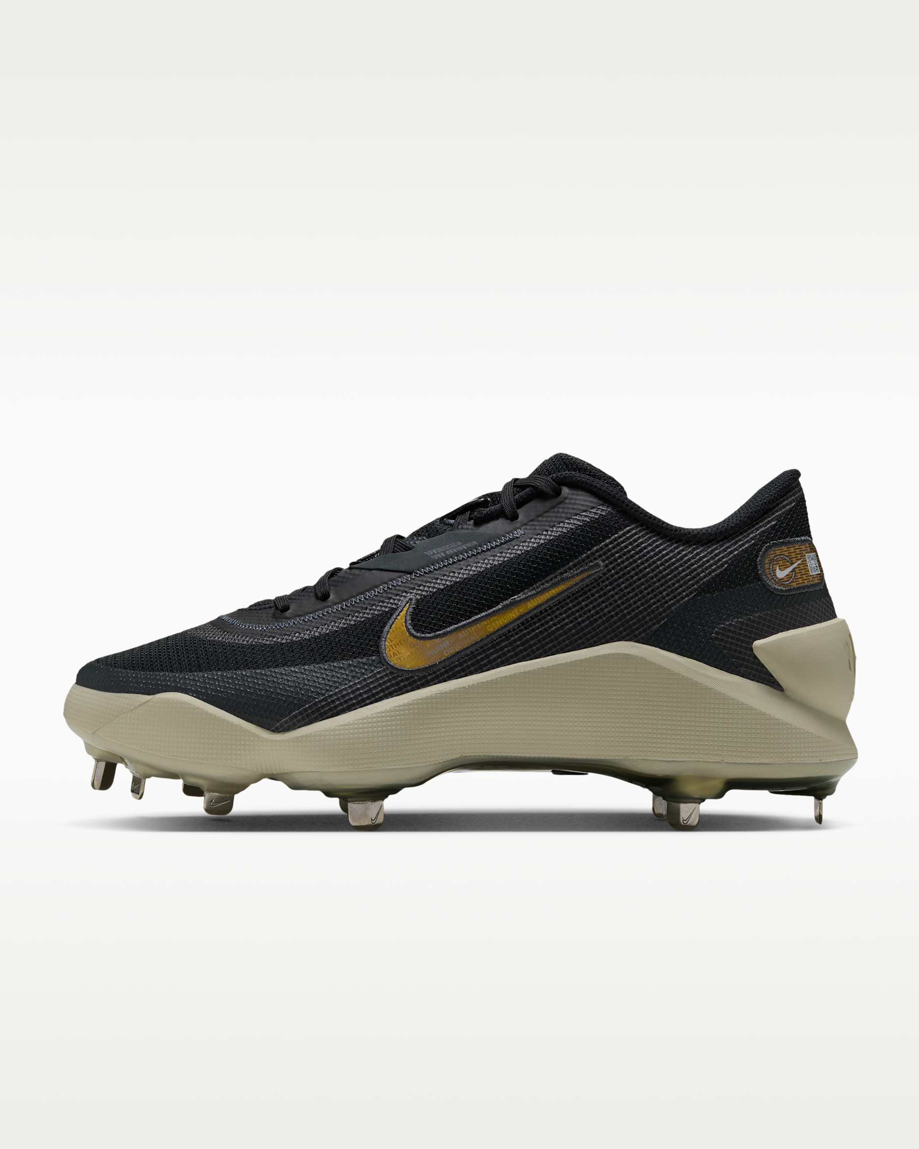 Nike Diamond Showcase MTL Men's Baseball Cleats - Black/Light Khaki/Anthracite