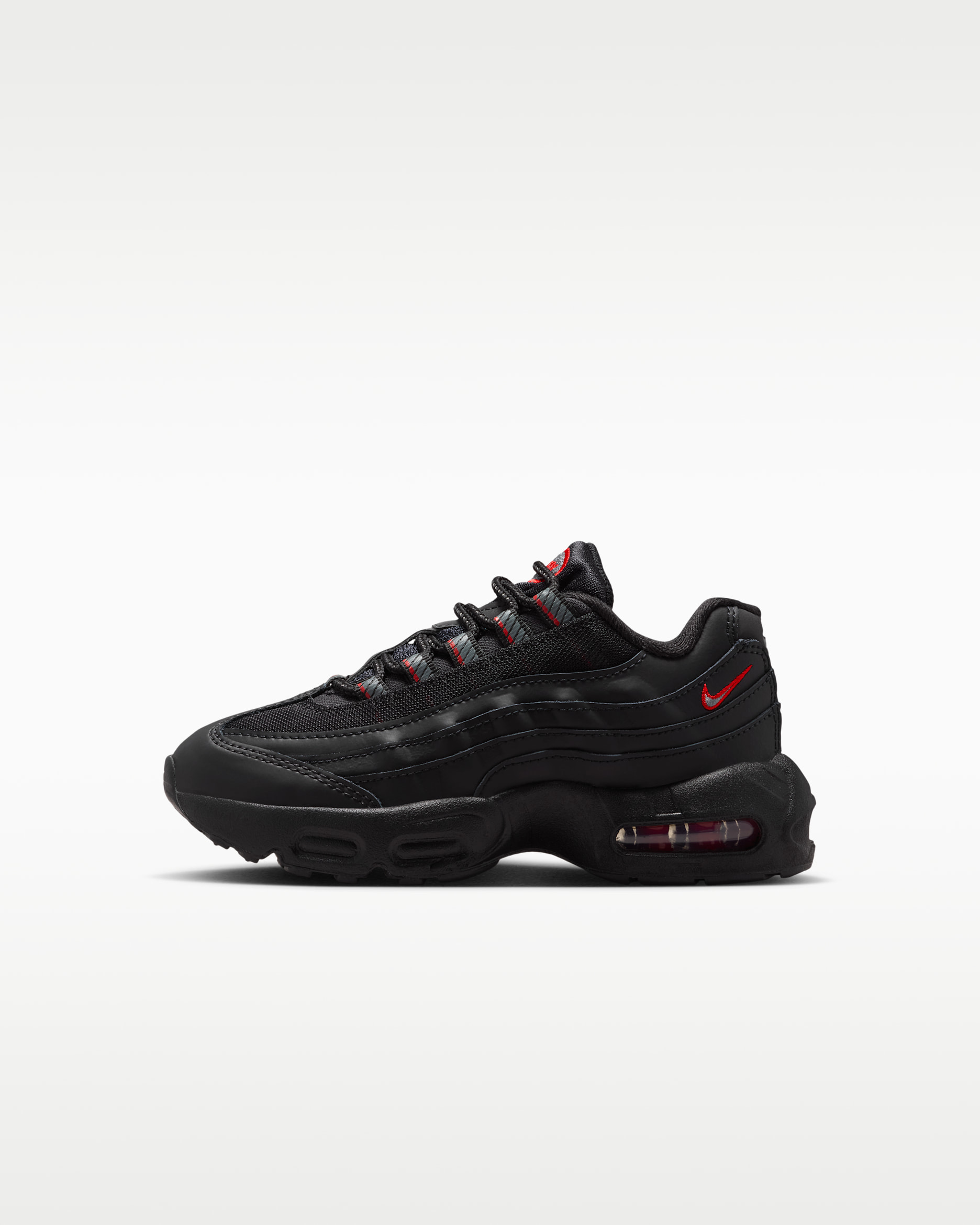 Nike Air Max 95 Recraft Younger Kids' Shoes - Black/University Red/White/Smoke Grey