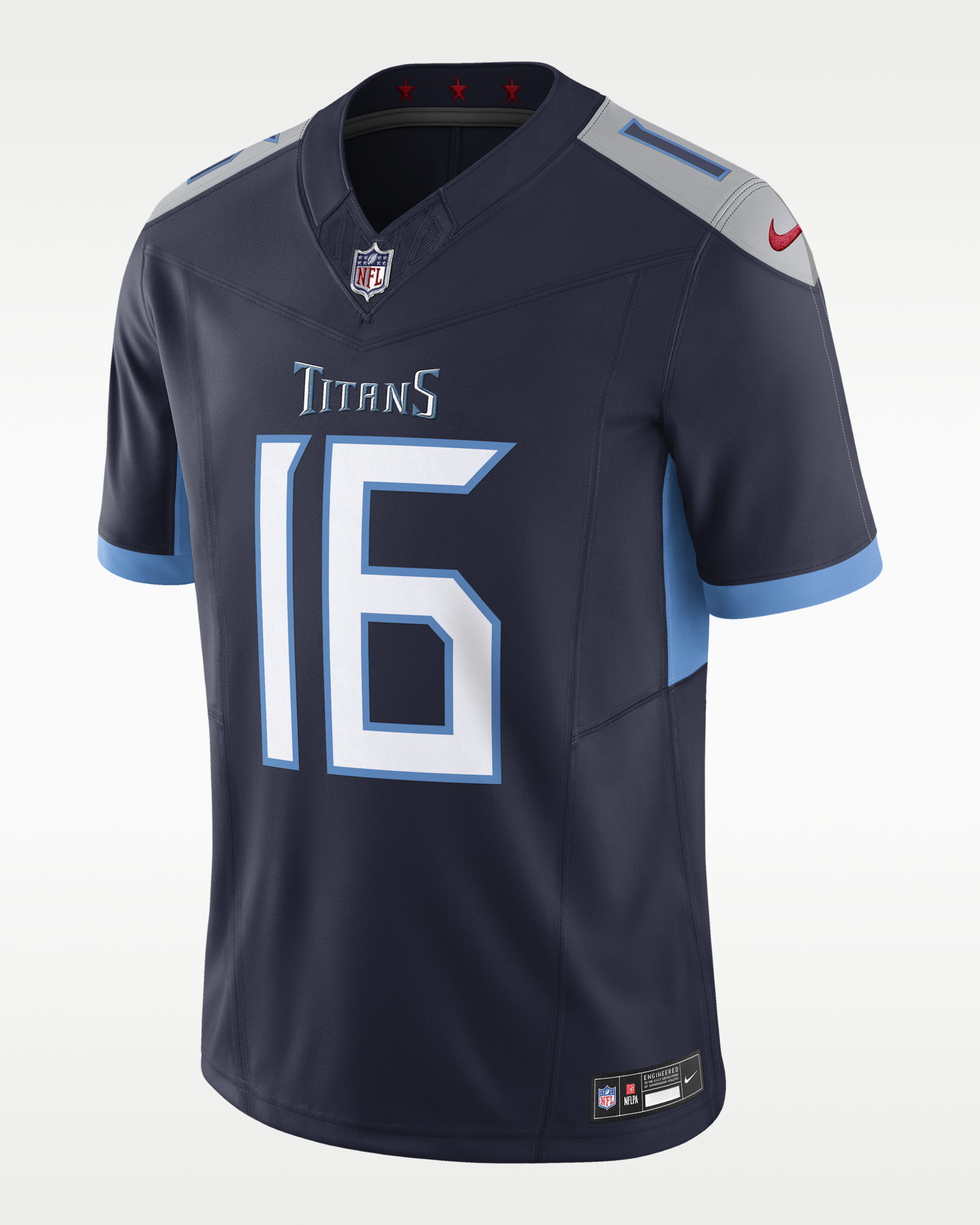 Jersey de fútbol americano Nike Dri-FIT de la NFL Limited para hombre Treylon Burks Tennessee Titans - Azul marino