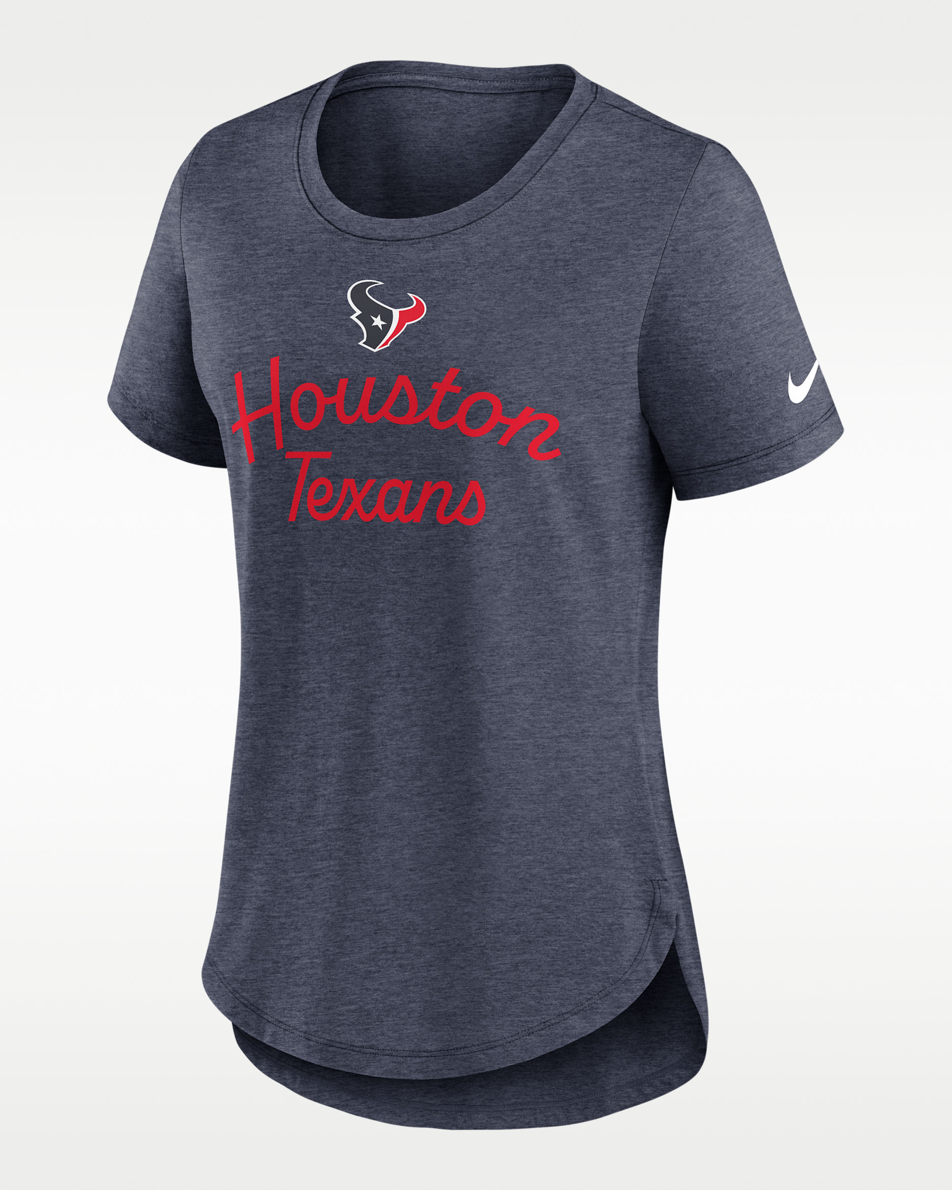 Houston Texans Script Women's Nike NFL T-Shirt - Navy