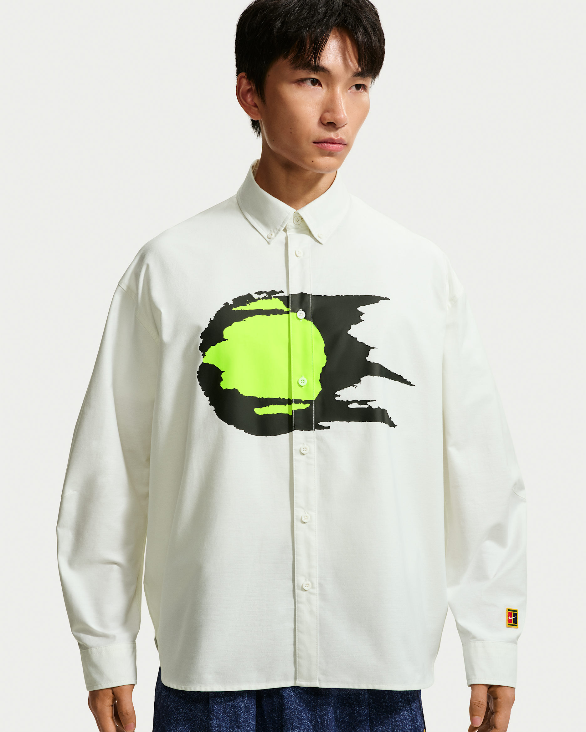 Nike Club Rules 男款牛津長袖上衣 - Summit White/Summit White