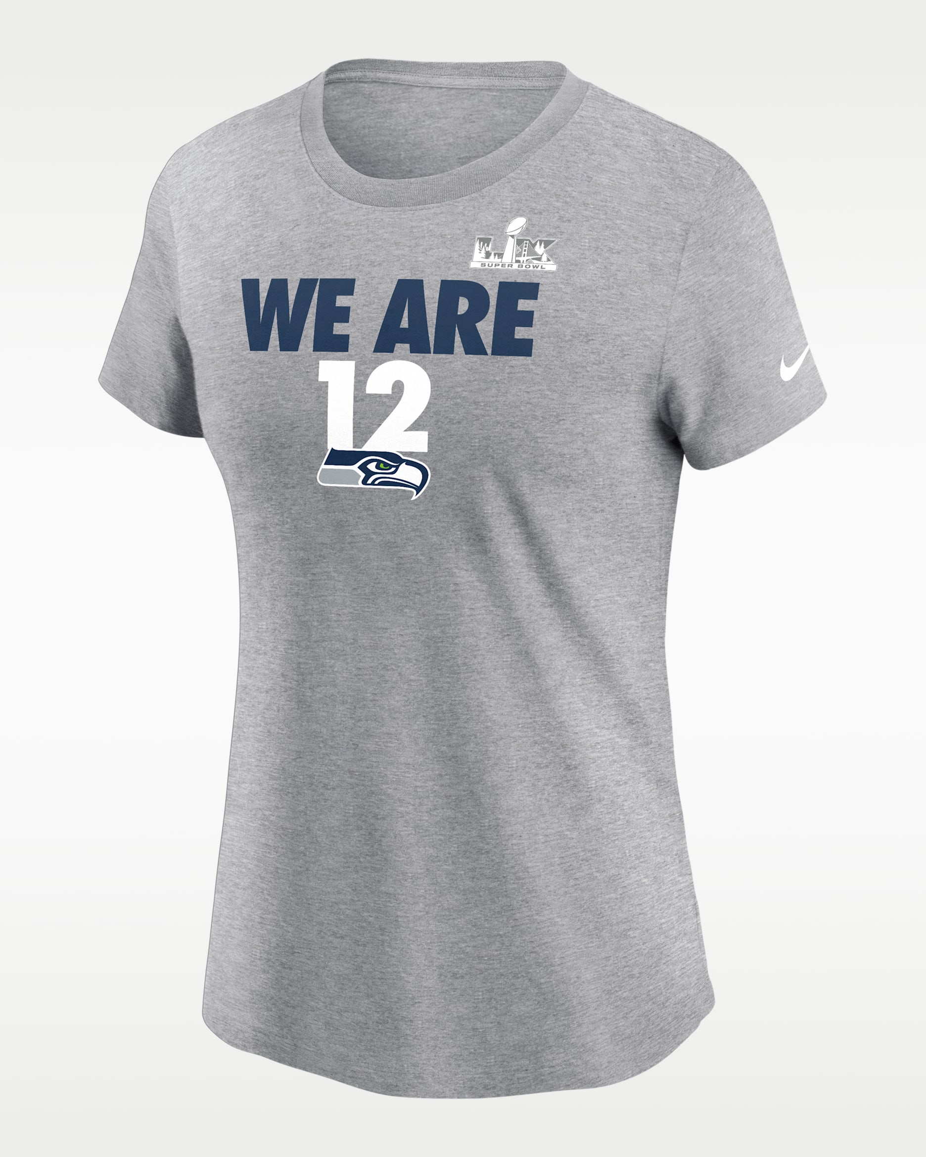 Seattle Seahawks 2026 NFC Champions Local Women's Nike NFL T-Shirt - Dark Grey Heather