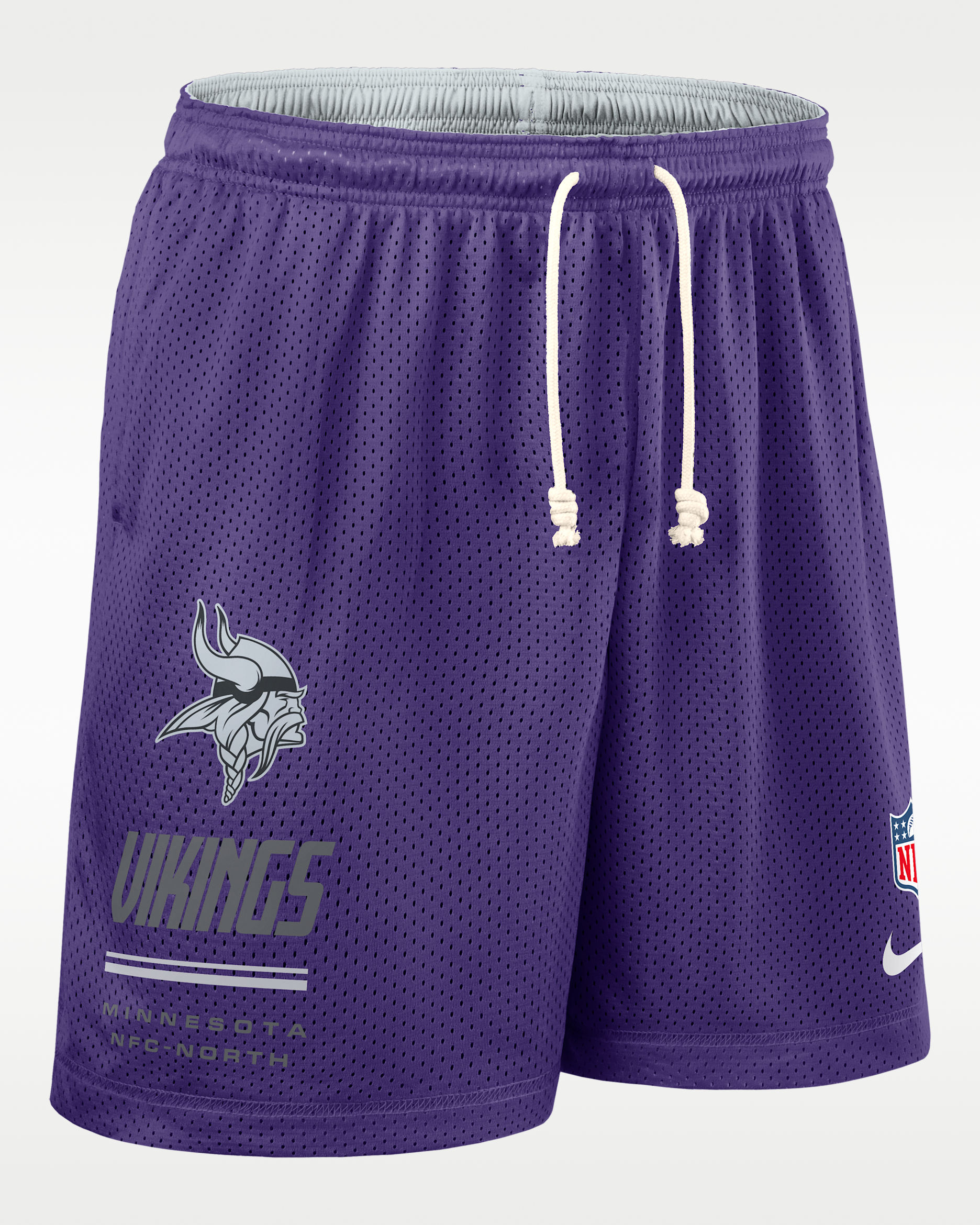 Minnesota Vikings Sideline Reversible Men's Nike Dri-FIT NFL Shorts - Purple/Platinum