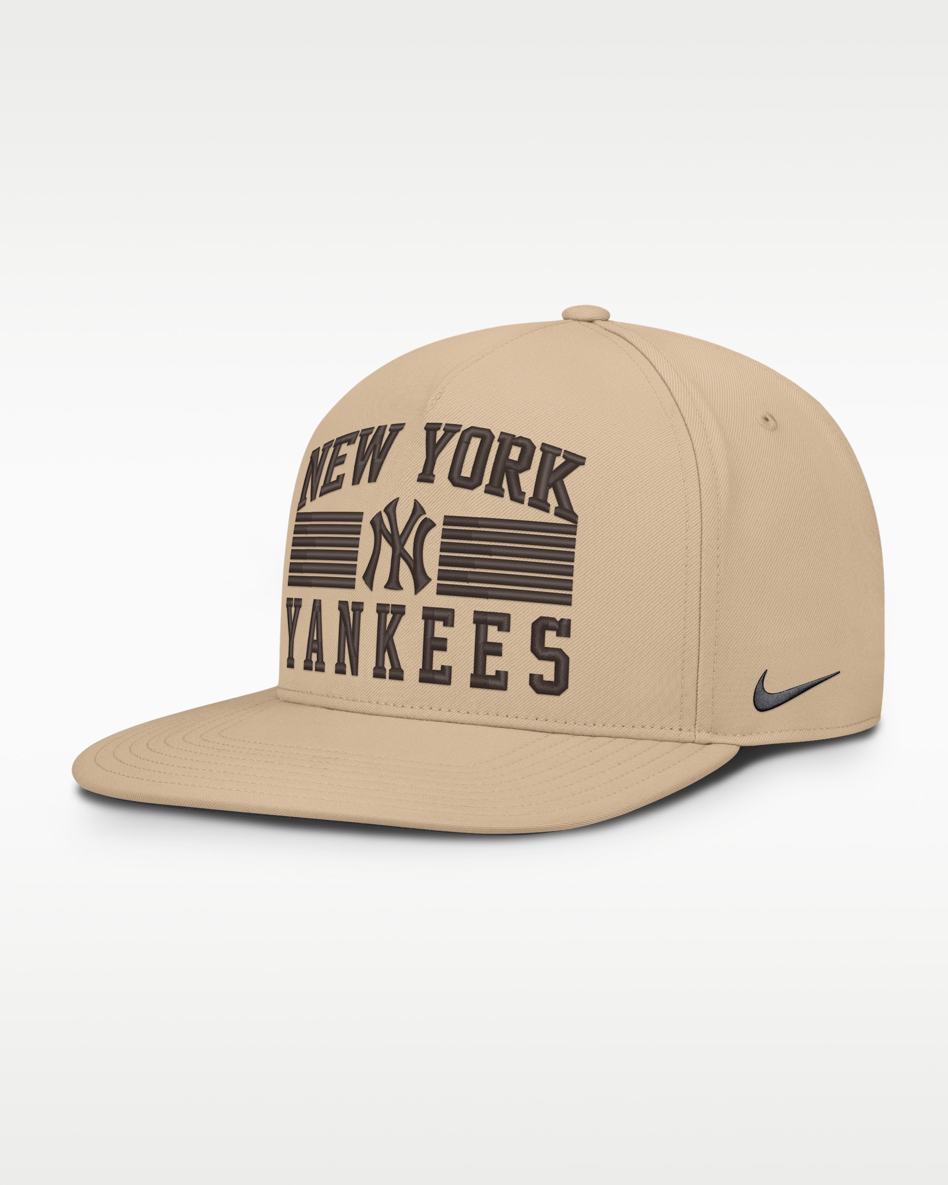 Gorra Nike AeroBill de la MLB ajustable para hombre New York Yankees Pro - Caqui