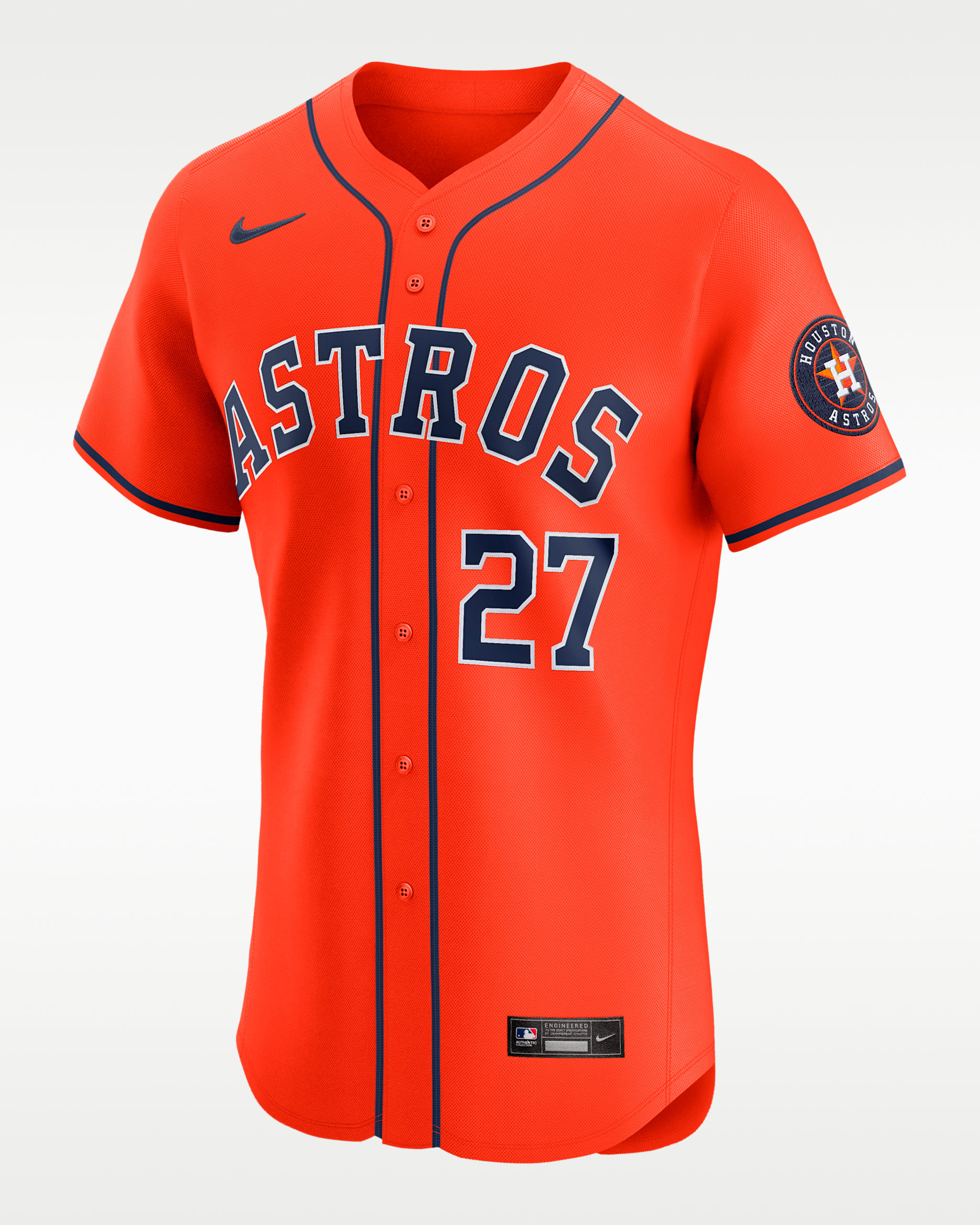 Jose Altuve Houston Astros Men's Nike Dri-FIT ADV MLB Elite Jersey - Orange