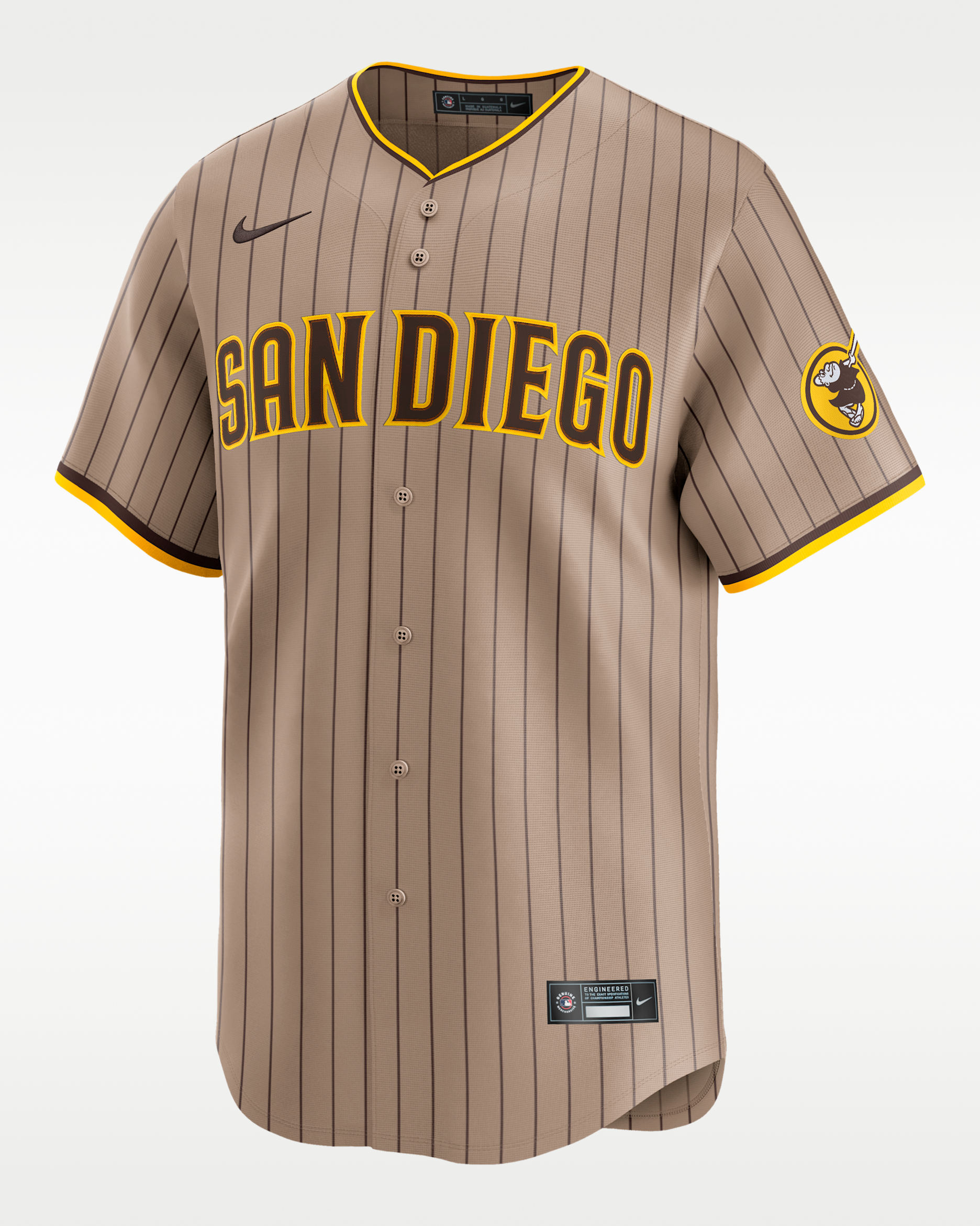 Jersey Nike Dri-FIT ADV de la MLB Limited para hombre Manny Machado San Diego Padres - Caqui
